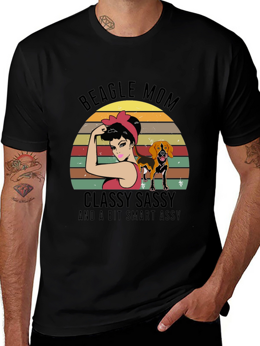 Beagle Mom T-Shirt - Classy Sassy Smart Assy