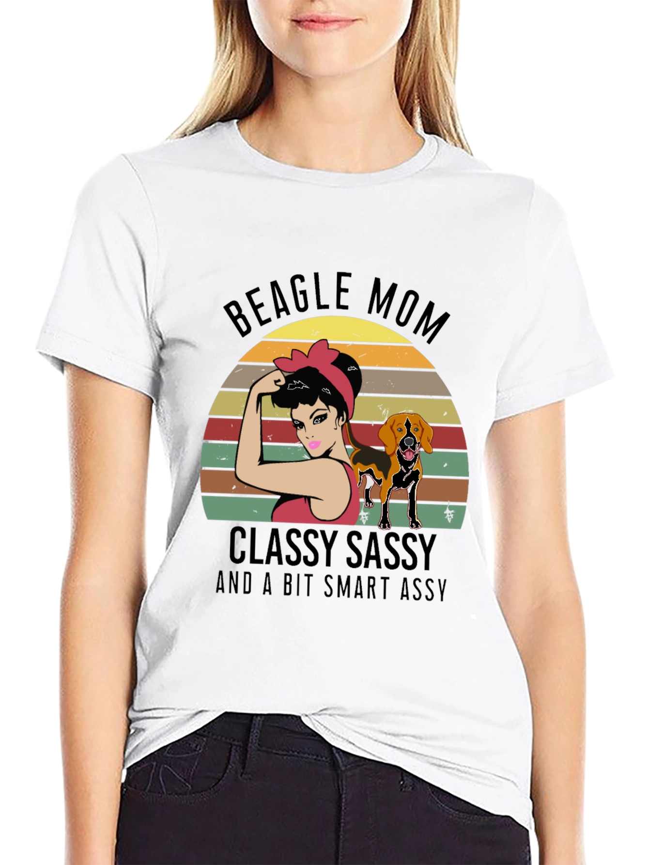 Beagle Mom T-Shirt - Classy Sassy Smart Assy