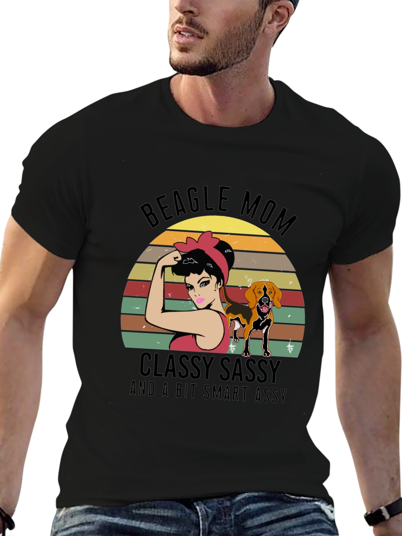 Beagle Mom T-Shirt - Classy Sassy Smart Assy