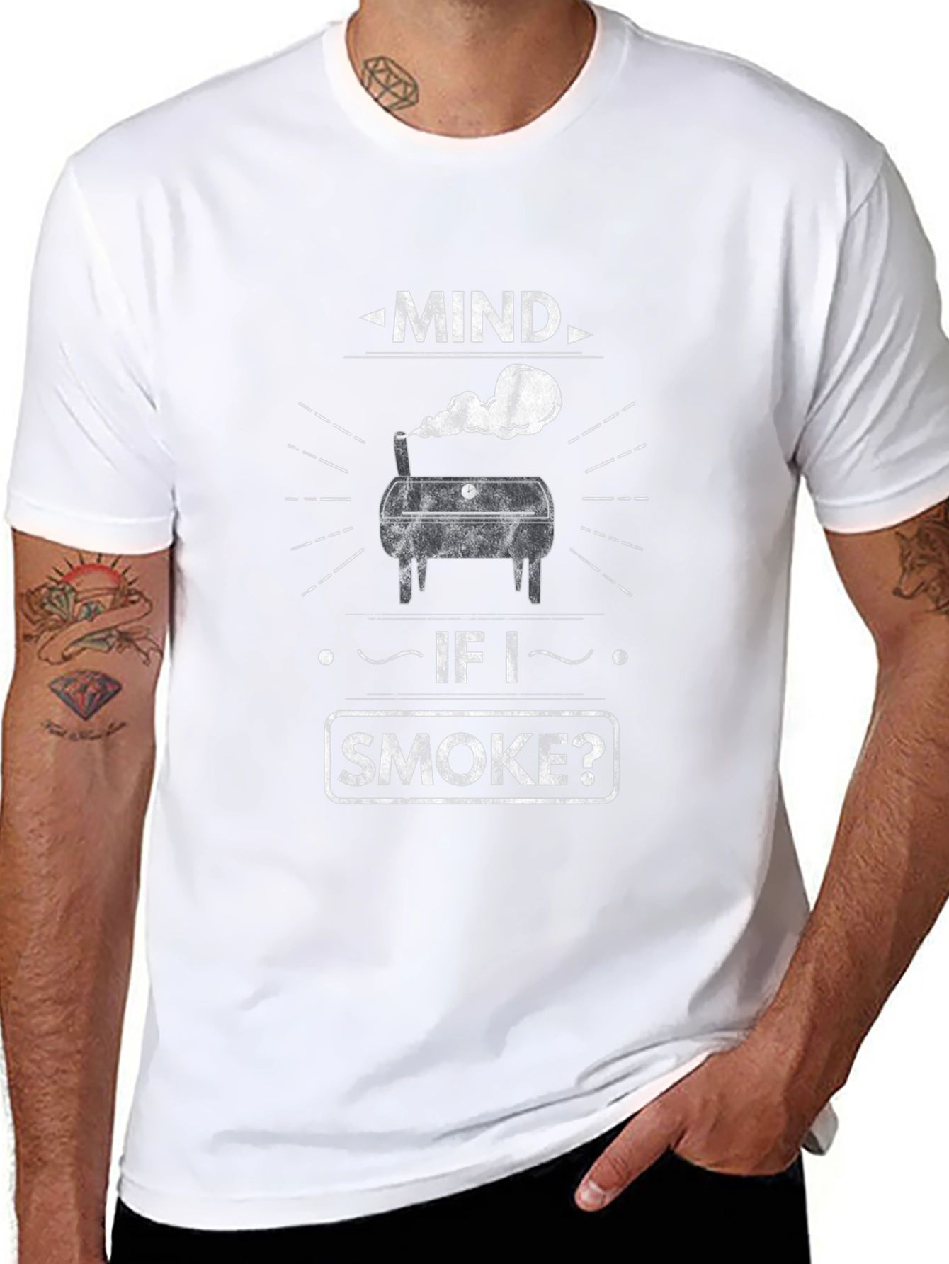 Mind If I Smoke? BBQ Grill Graphic Tee