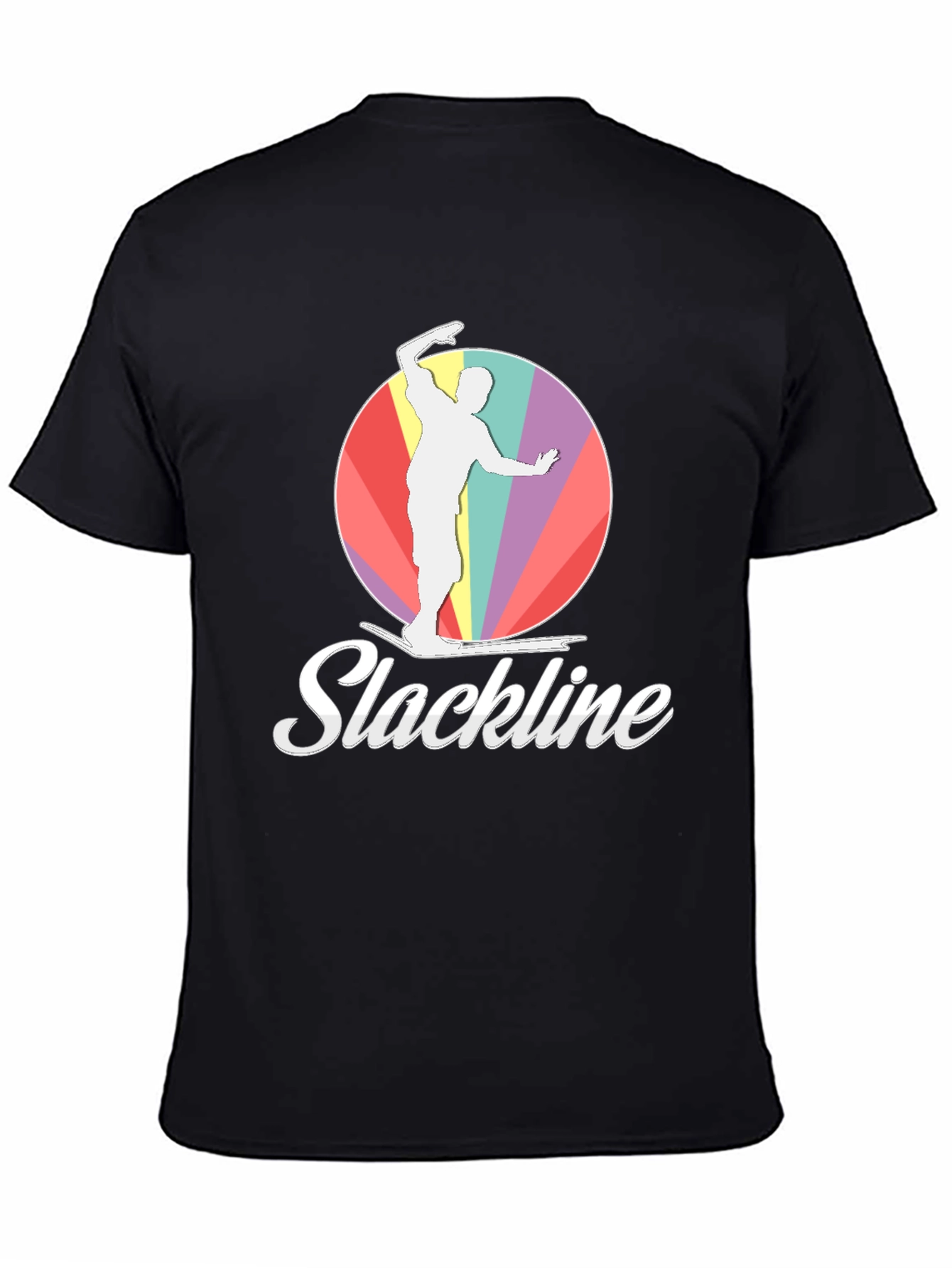 Slackline T-Shirt: Retro Balance Art Tee