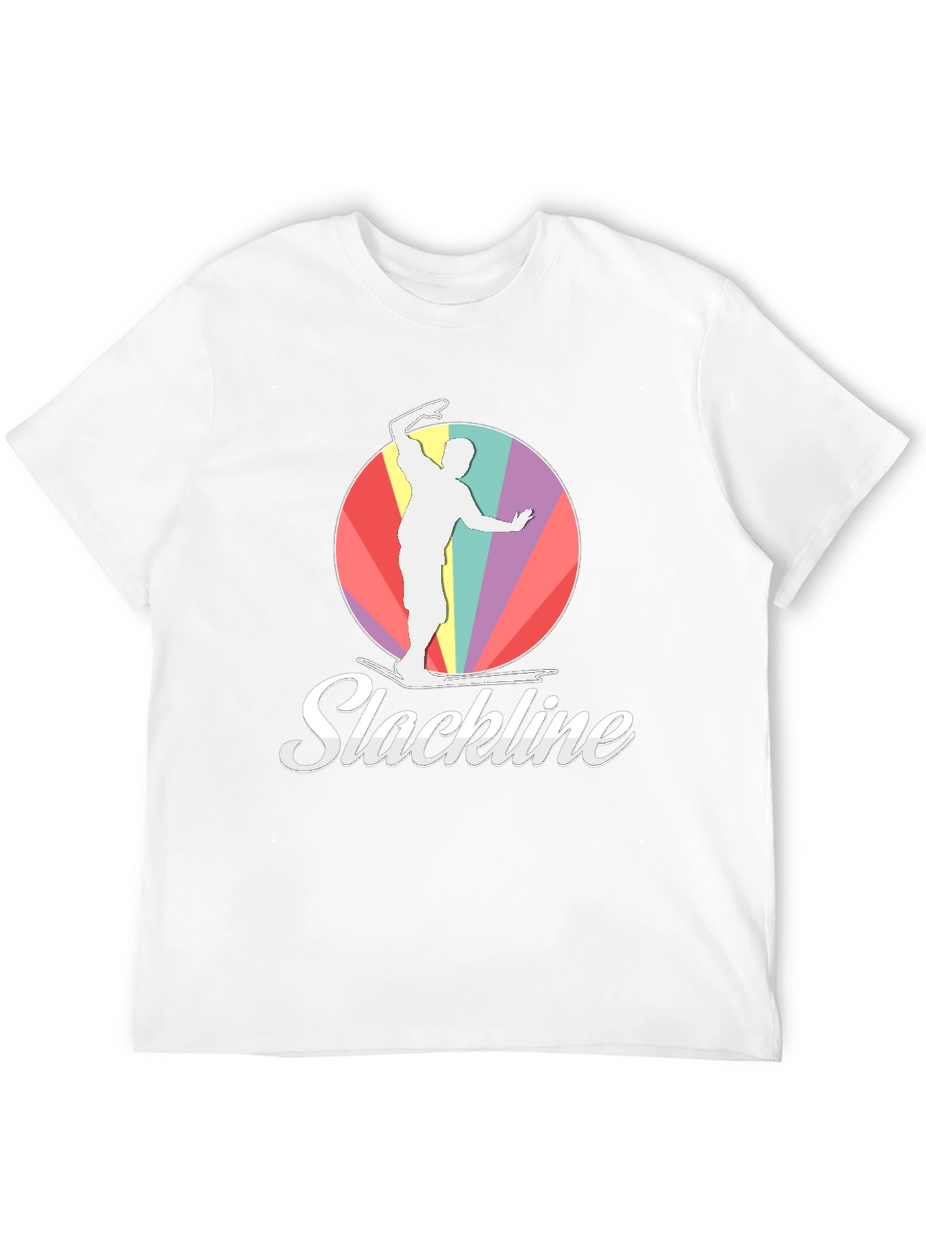 Slackline T-Shirt: Retro Balance Art Tee