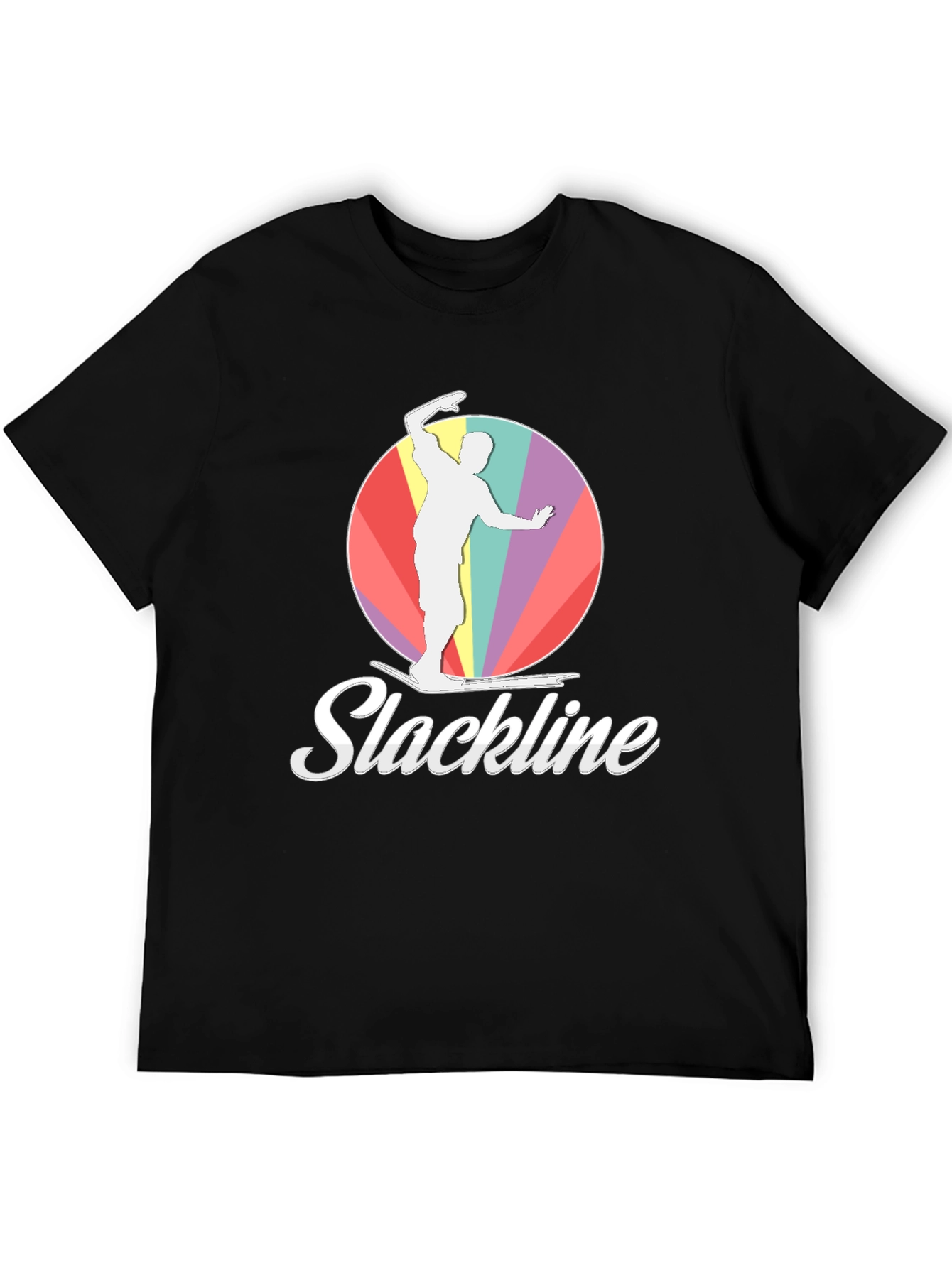 Slackline T-Shirt: Retro Balance Art Tee