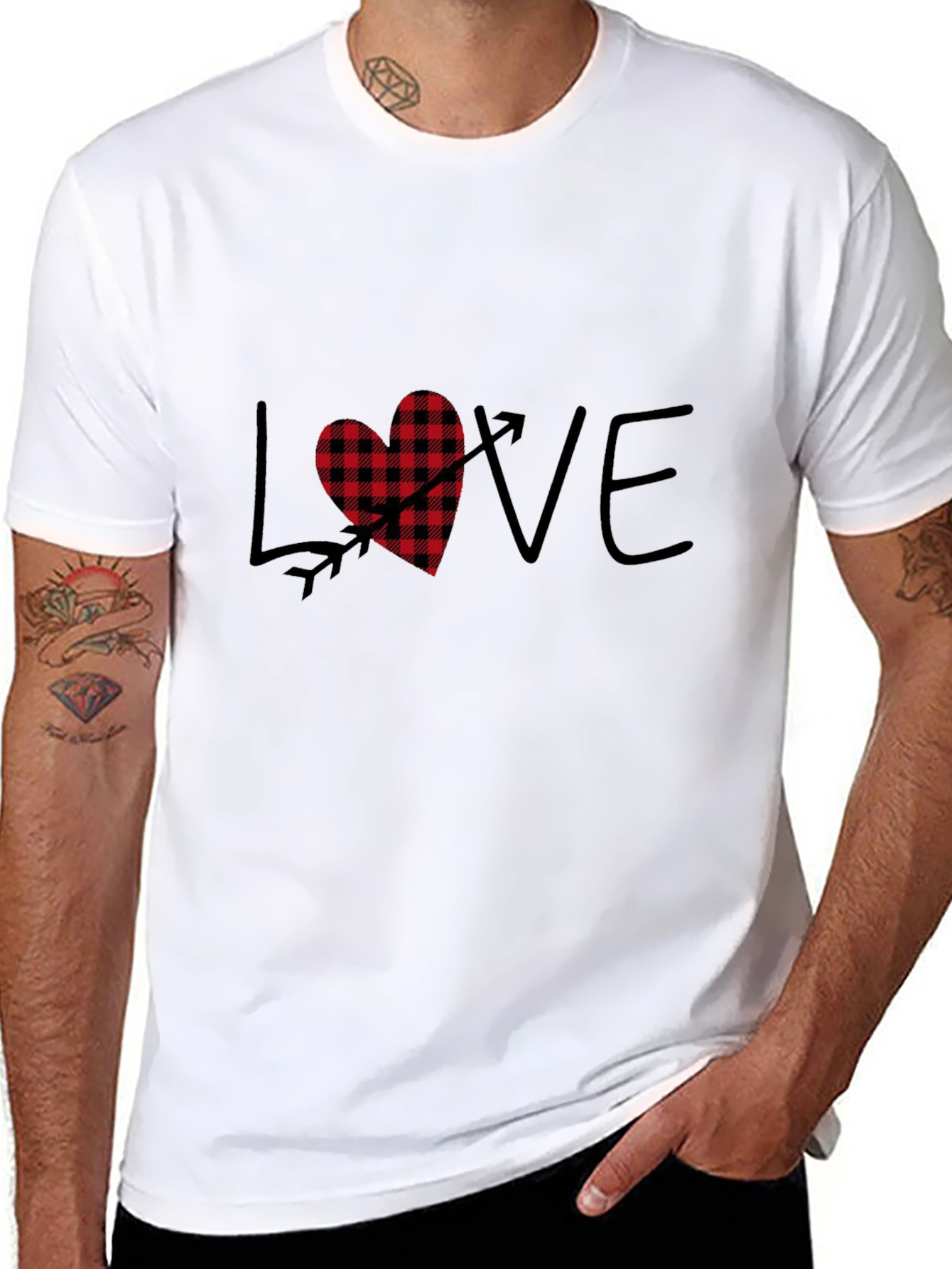 Love Heart Graphic Tee - Valentines Day Apparel