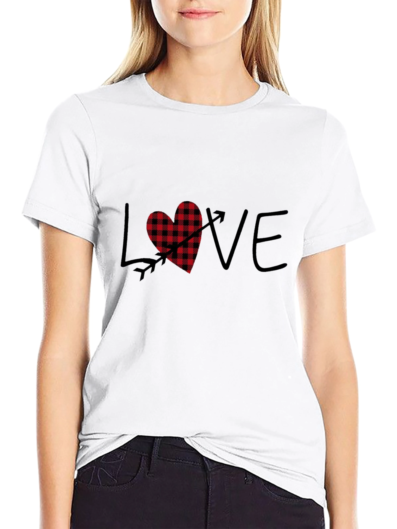 Love Heart Graphic Tee - Valentines Day Apparel