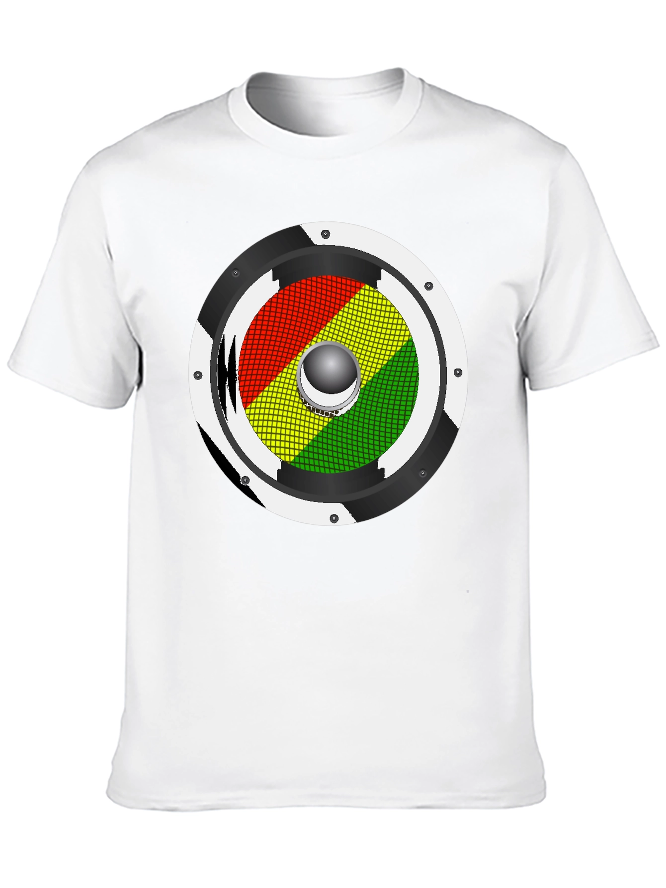 Rasta Speaker Graphic Tee - Black Cotton