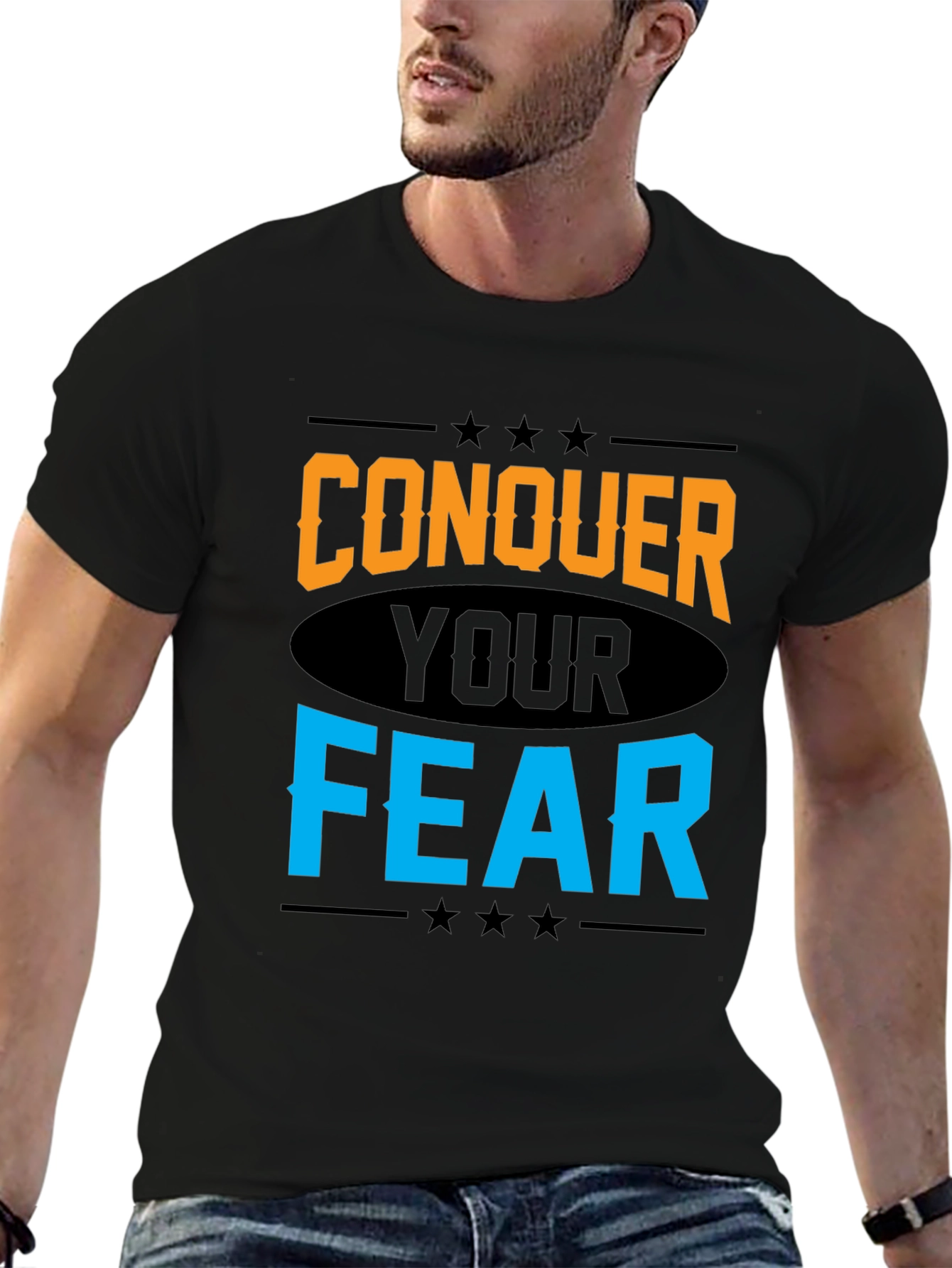 Conquer Your Fear Graphic Tee - Motivational T-Shirt