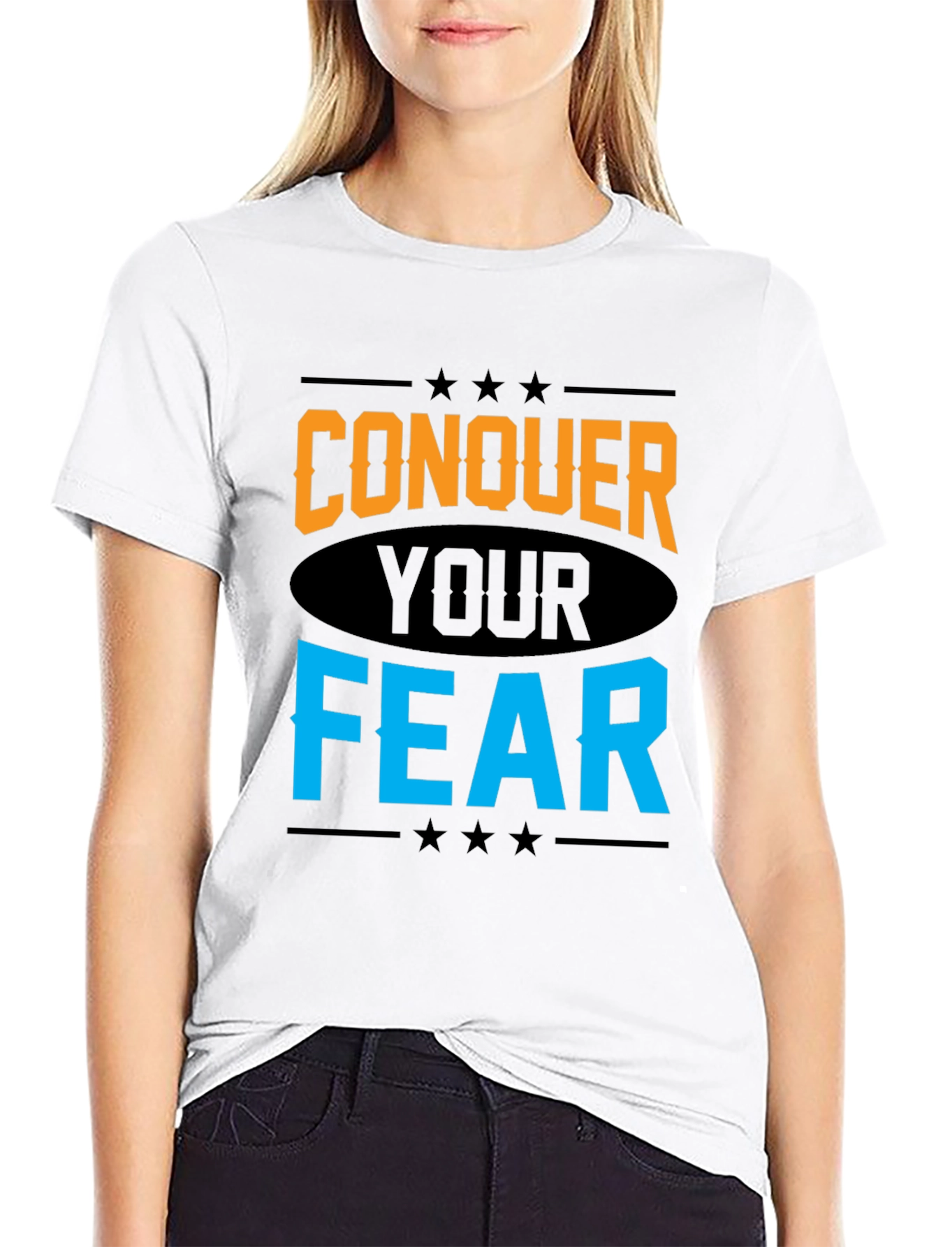 Conquer Your Fear Graphic Tee - Motivational T-Shirt