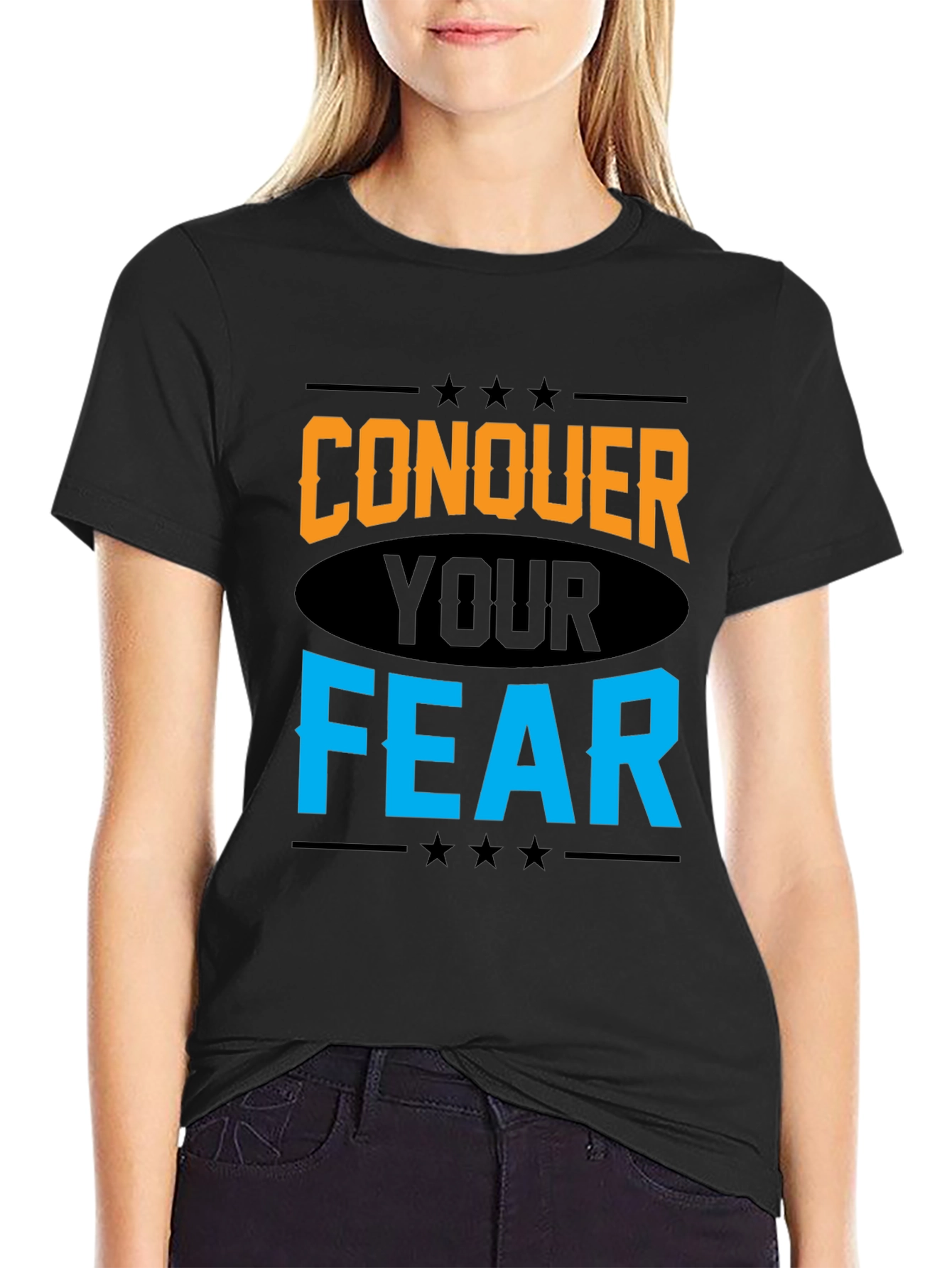 Conquer Your Fear Graphic Tee - Motivational T-Shirt