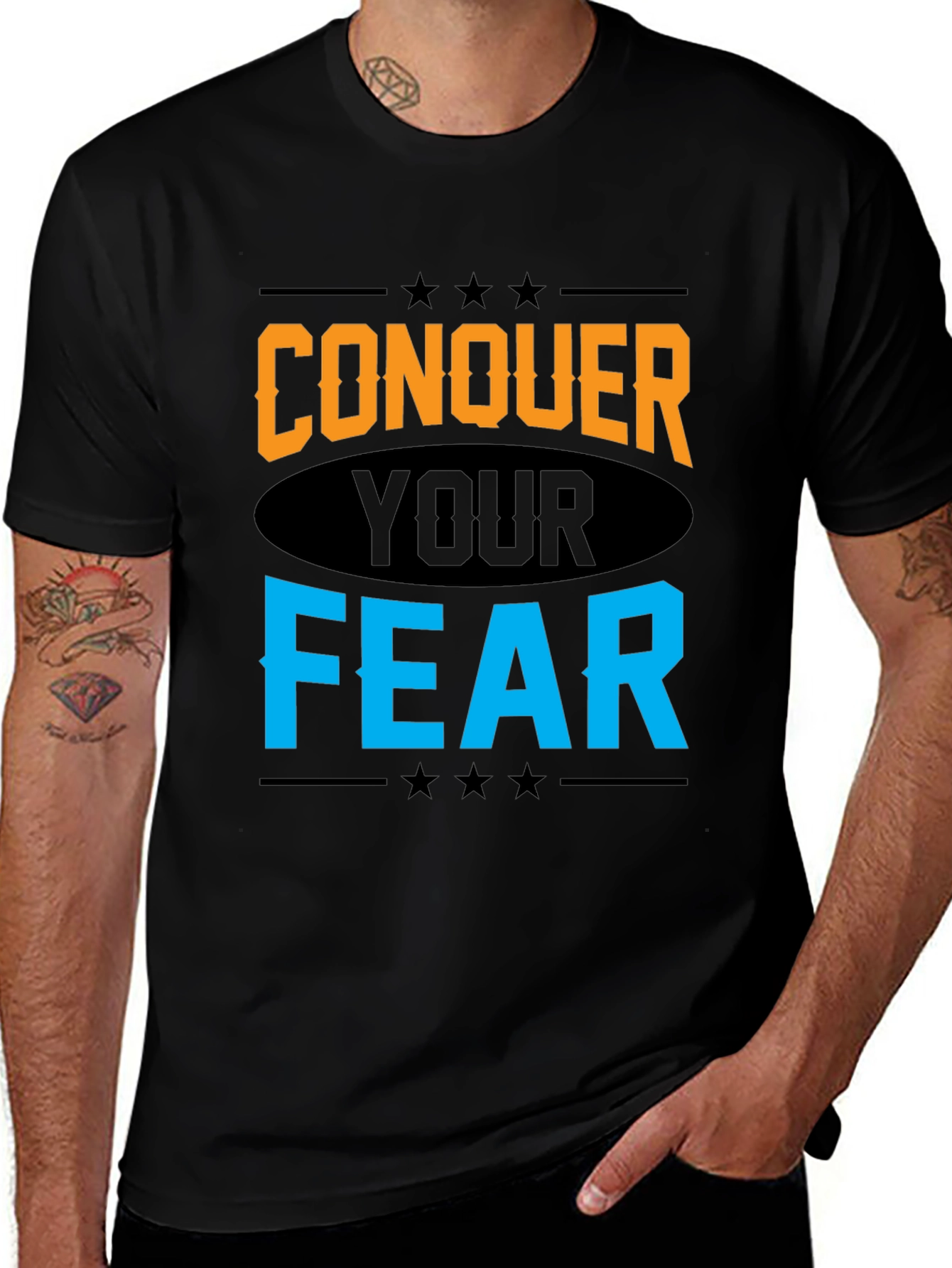 Conquer Your Fear Graphic Tee - Motivational T-Shirt