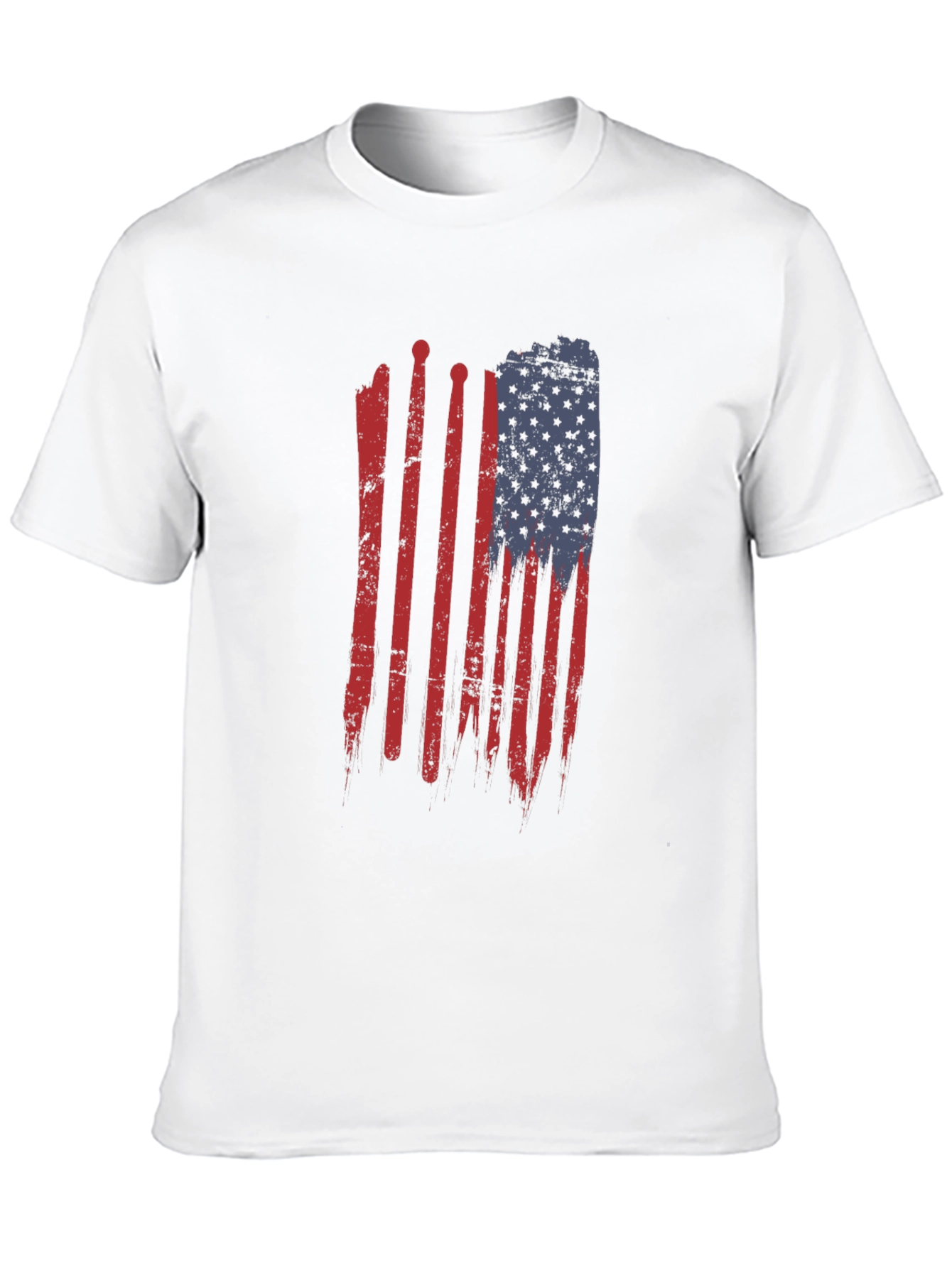 Distressed American Flag Drumsticks Graphic Tee