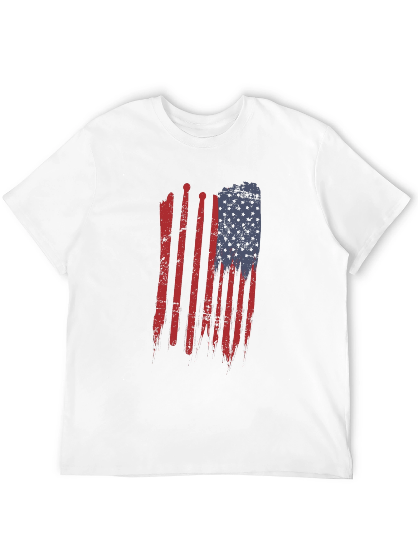 Distressed American Flag Drumsticks Graphic Tee