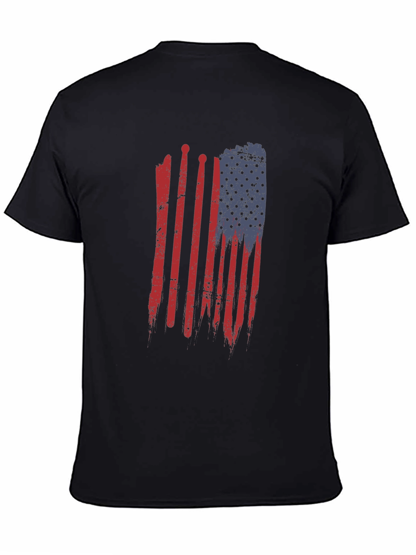 Distressed American Flag Drumsticks Graphic Tee