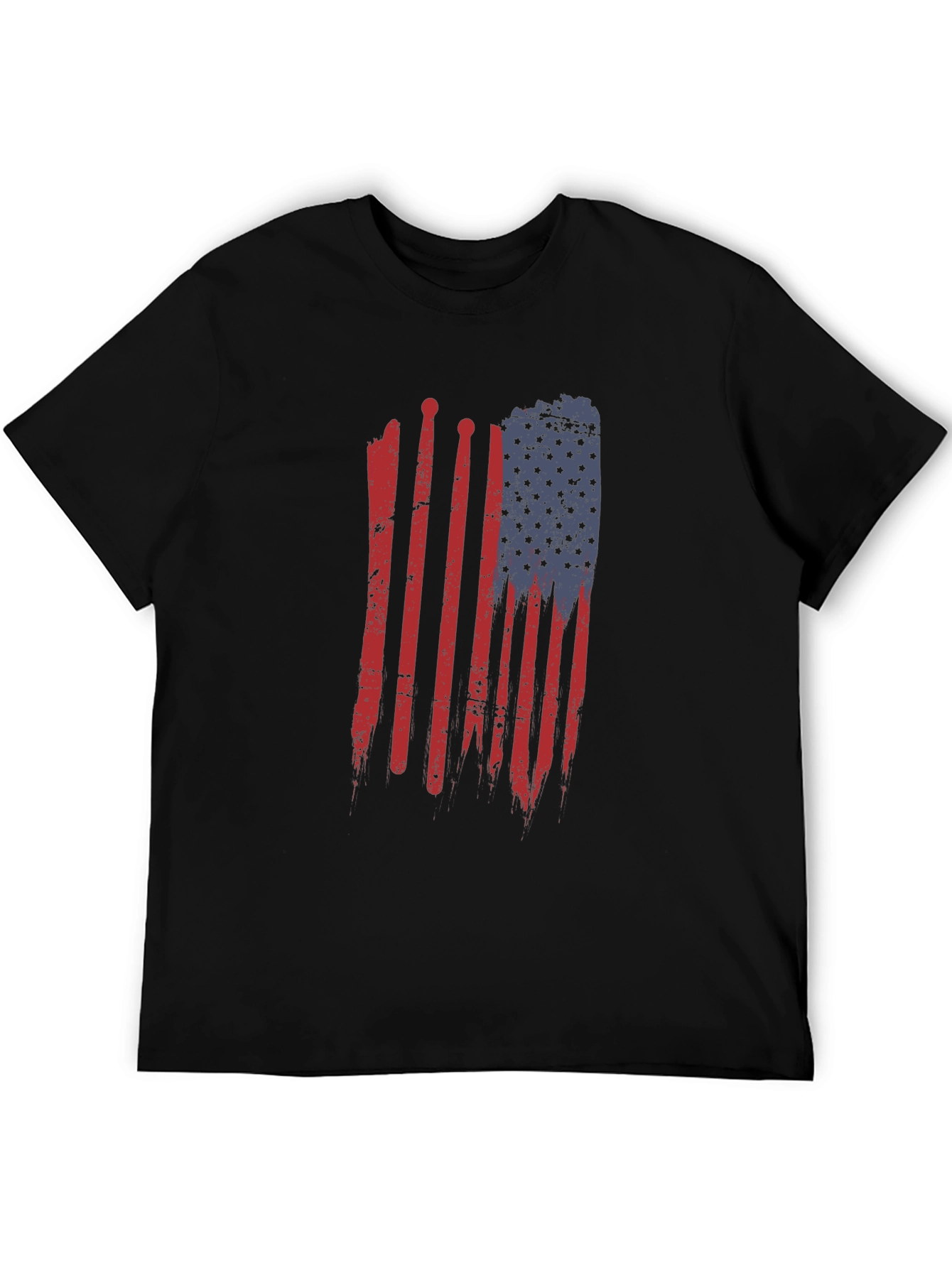Distressed American Flag Drumsticks Graphic Tee