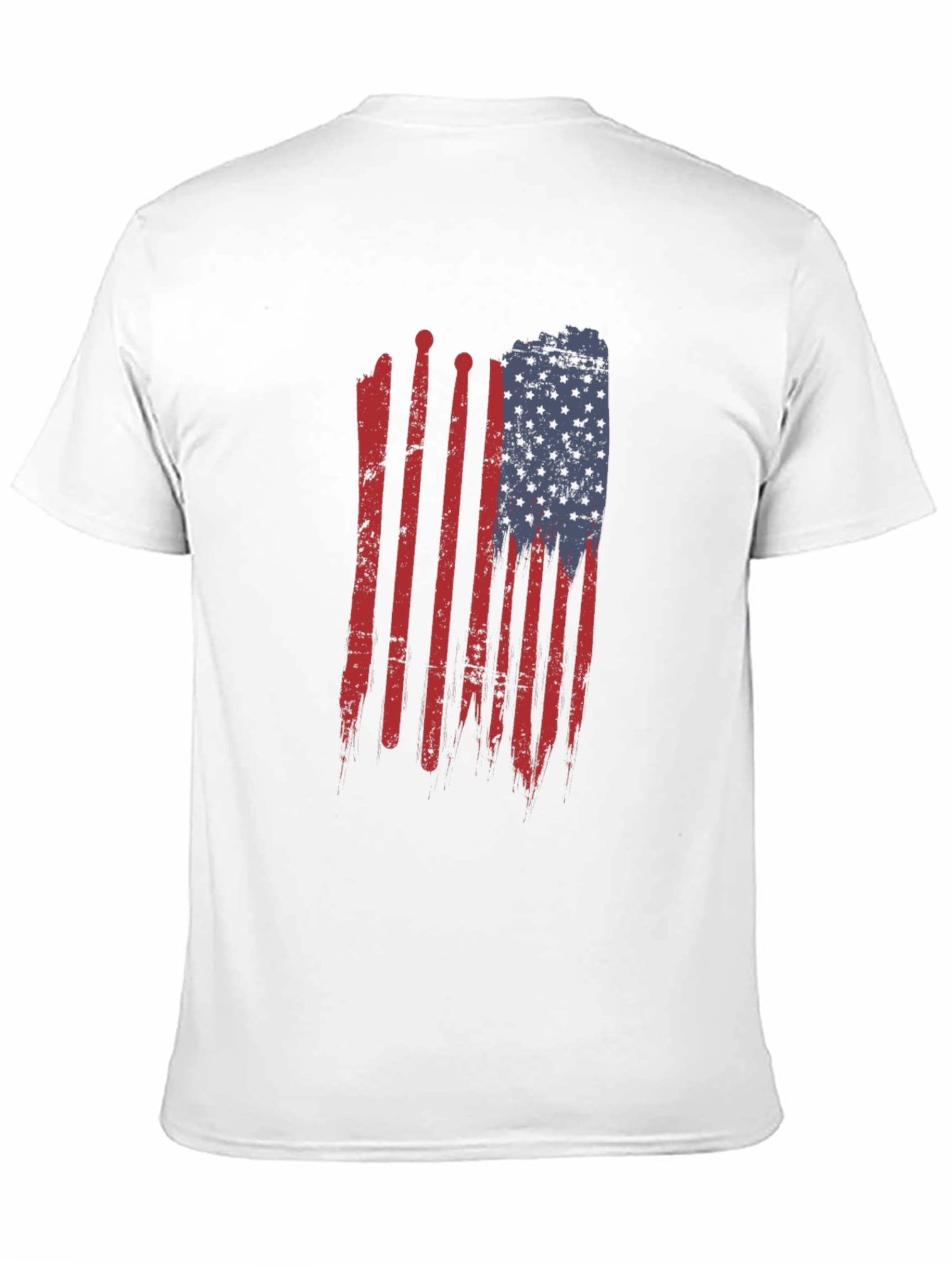 Distressed American Flag Drumsticks Graphic Tee