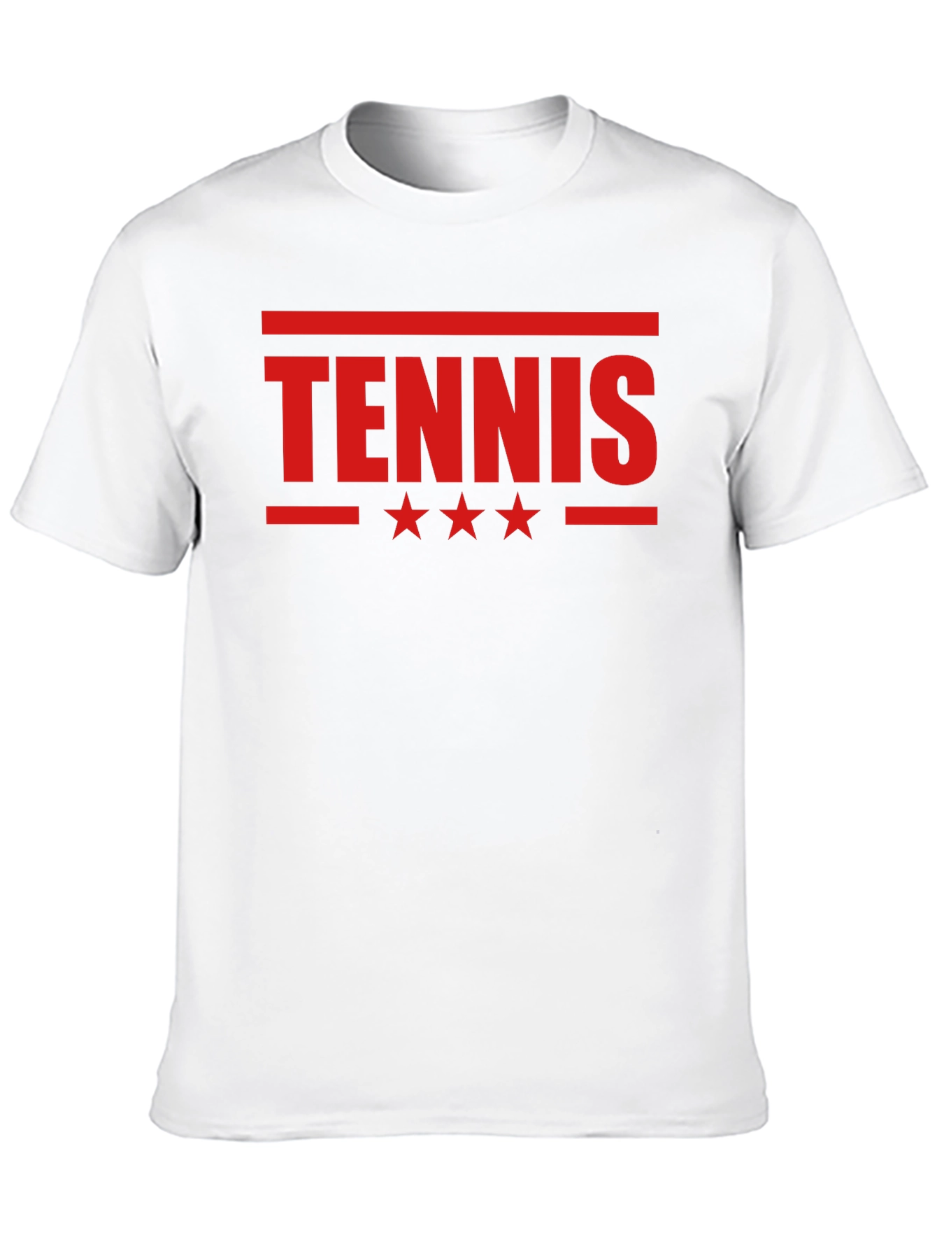 Tennis Star Graphic Tee - Black Cotton T-Shirt