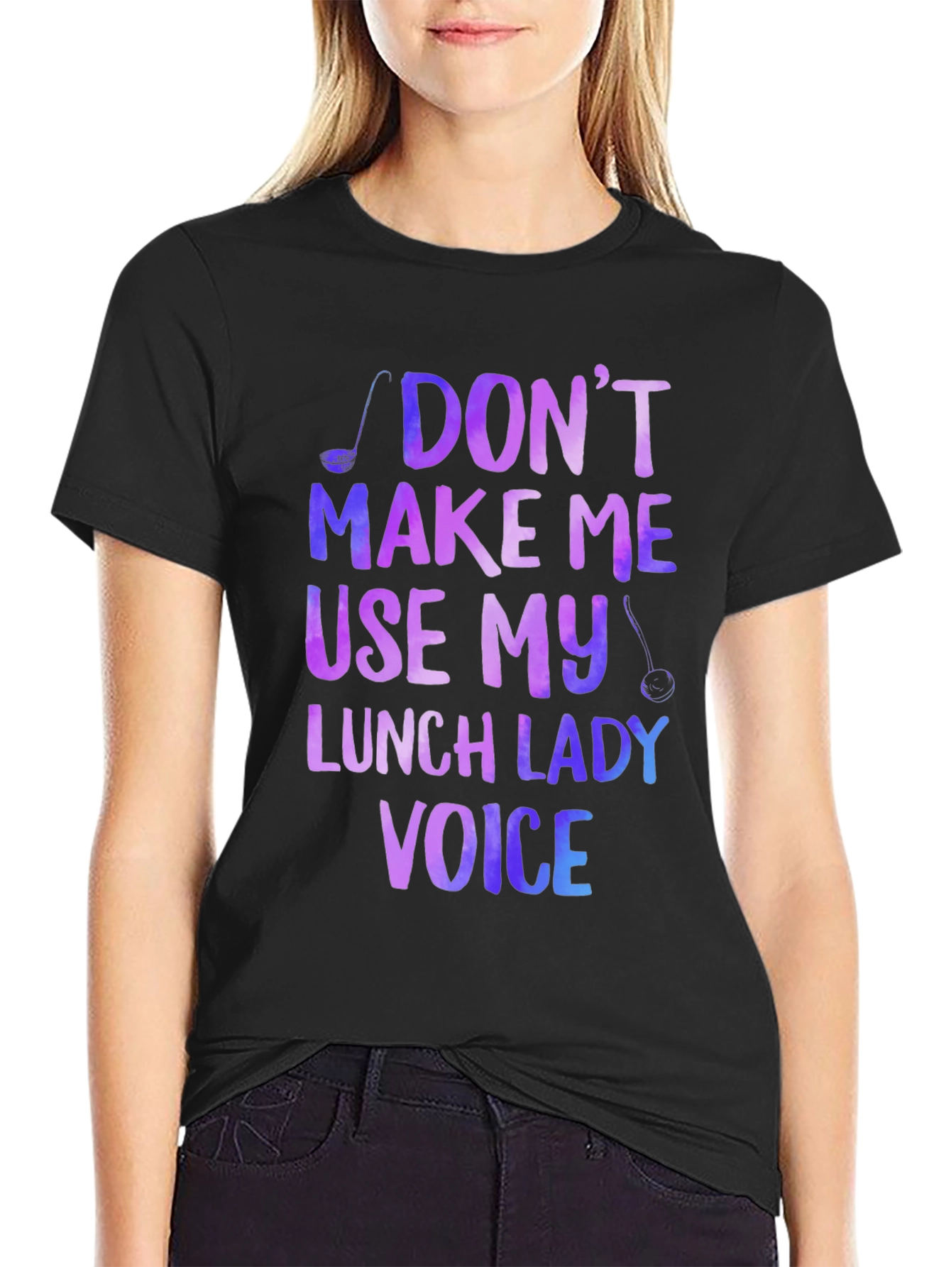 Lunch Lady Voice T-Shirt - Funny School Cafeteria Tee