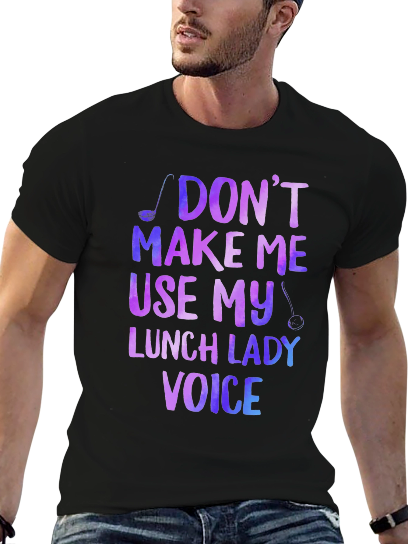 Lunch Lady Voice T-Shirt - Funny School Cafeteria Tee