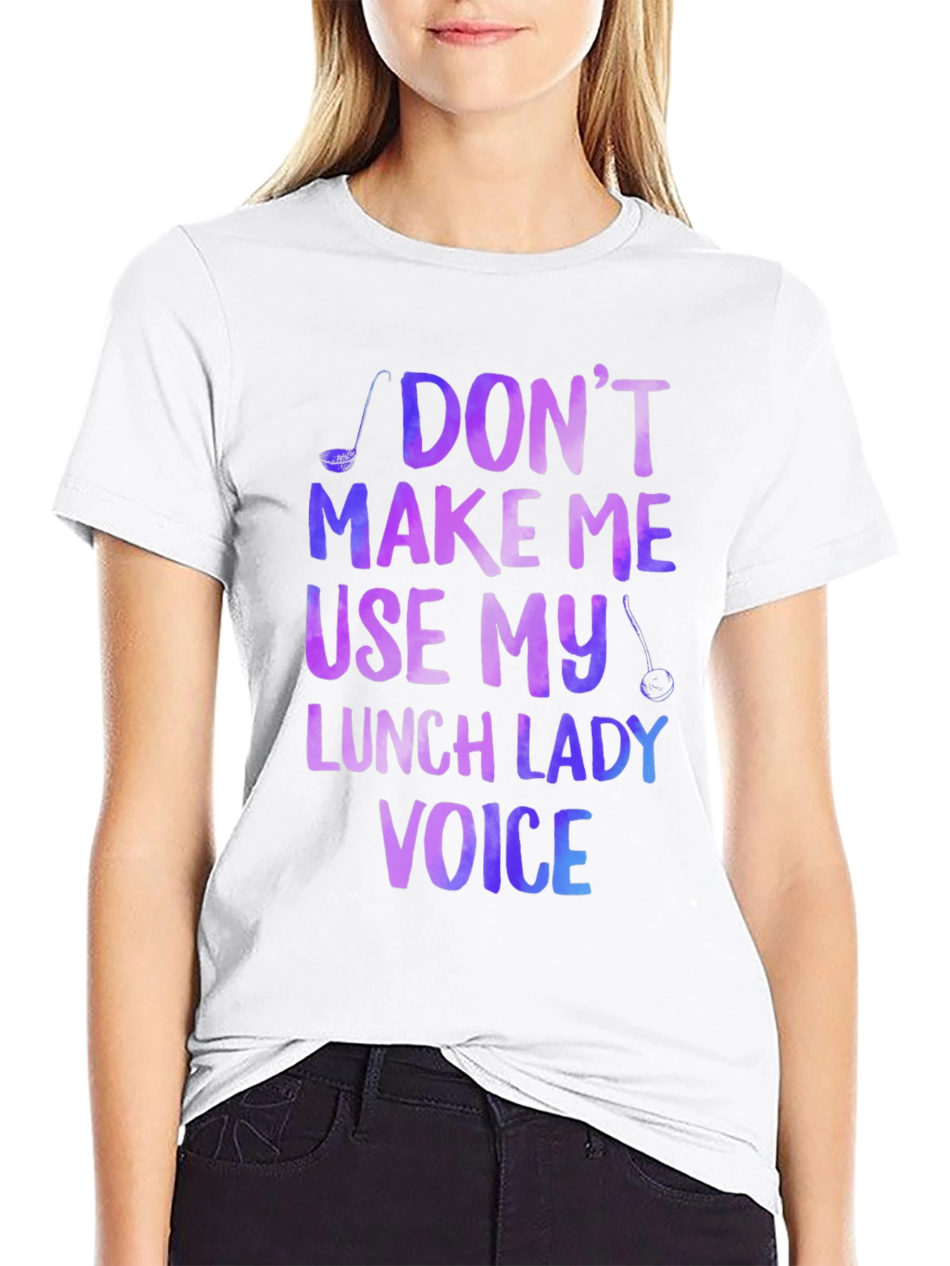 Lunch Lady Voice T-Shirt - Funny School Cafeteria Tee