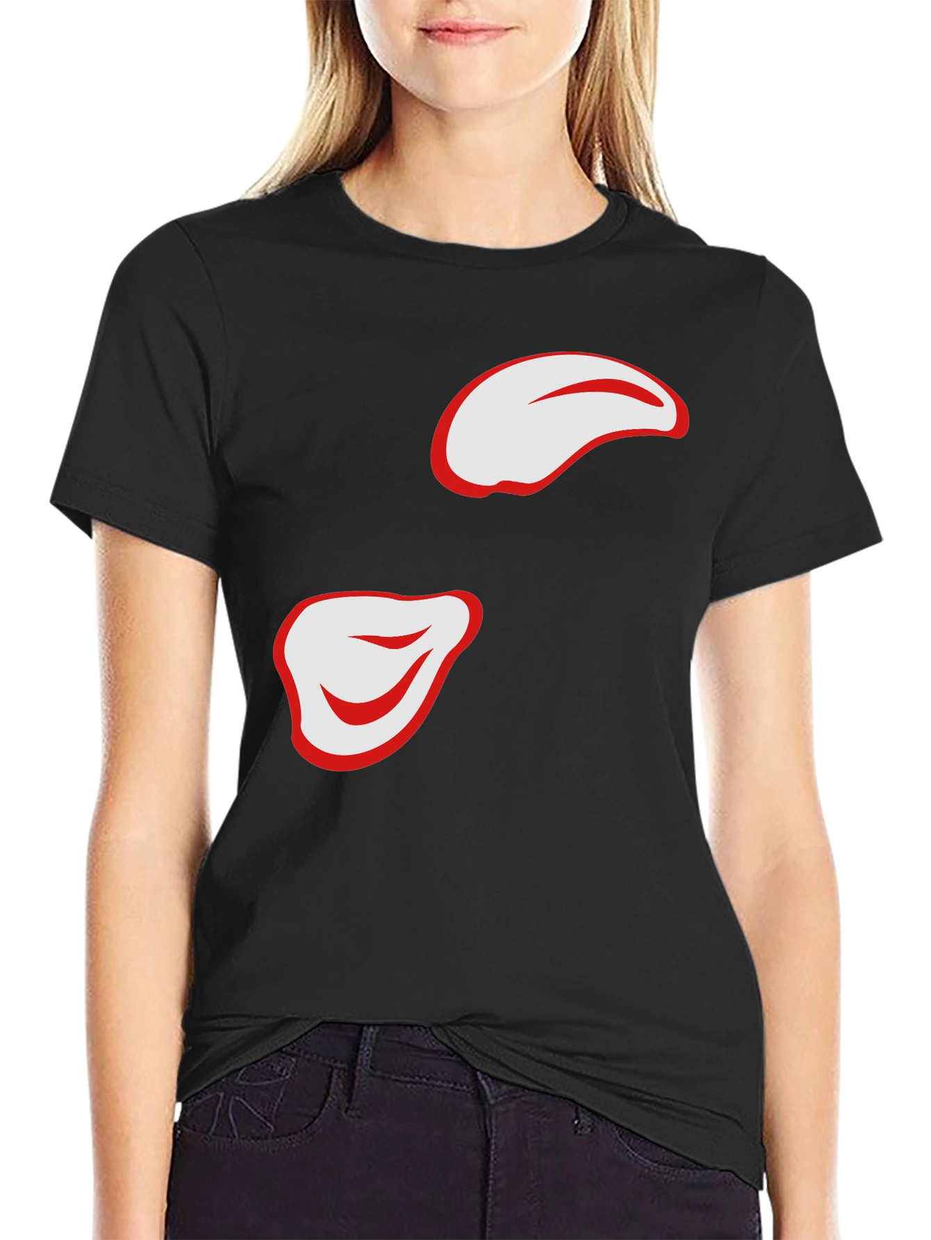 Stylish Black T-Shirt with Abstract Design