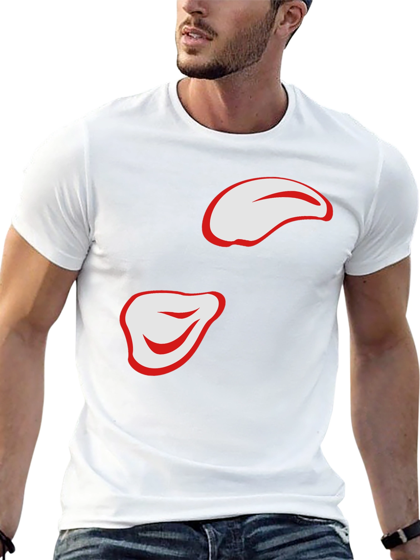 Stylish Black T-Shirt with Abstract Design