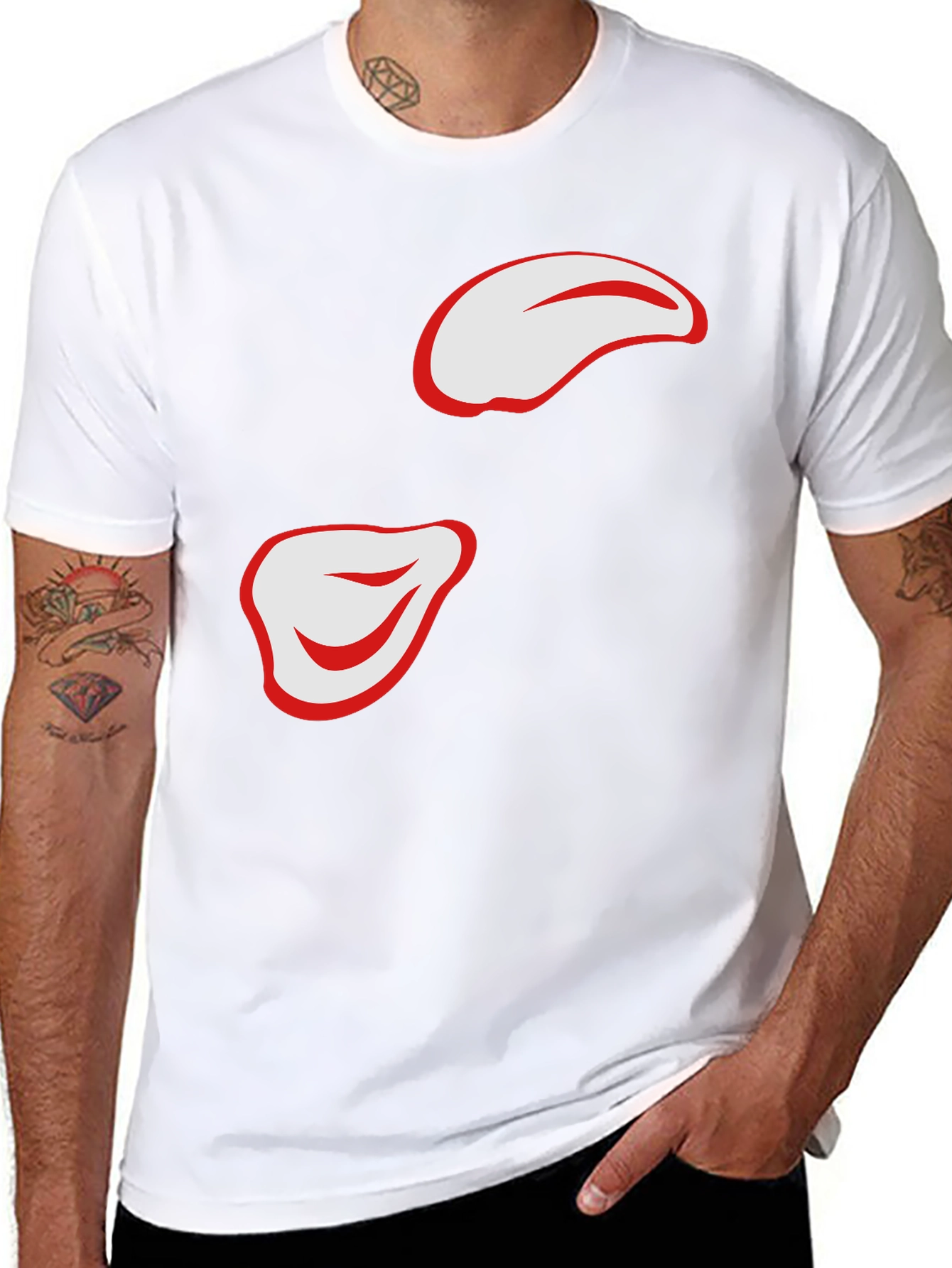Stylish Black T-Shirt with Abstract Design