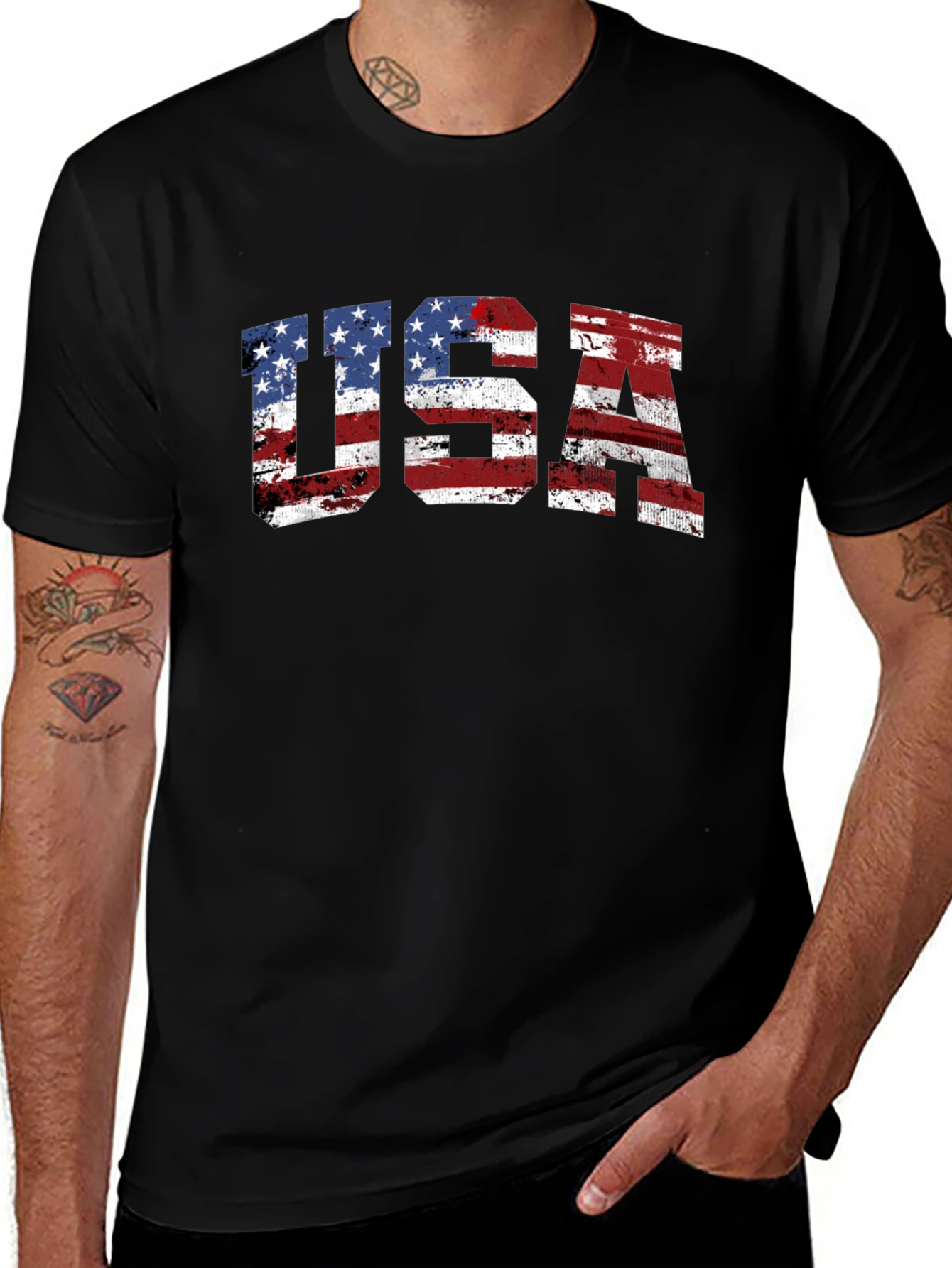 USA Flag Graphic T-Shirt - Patriotic Pride