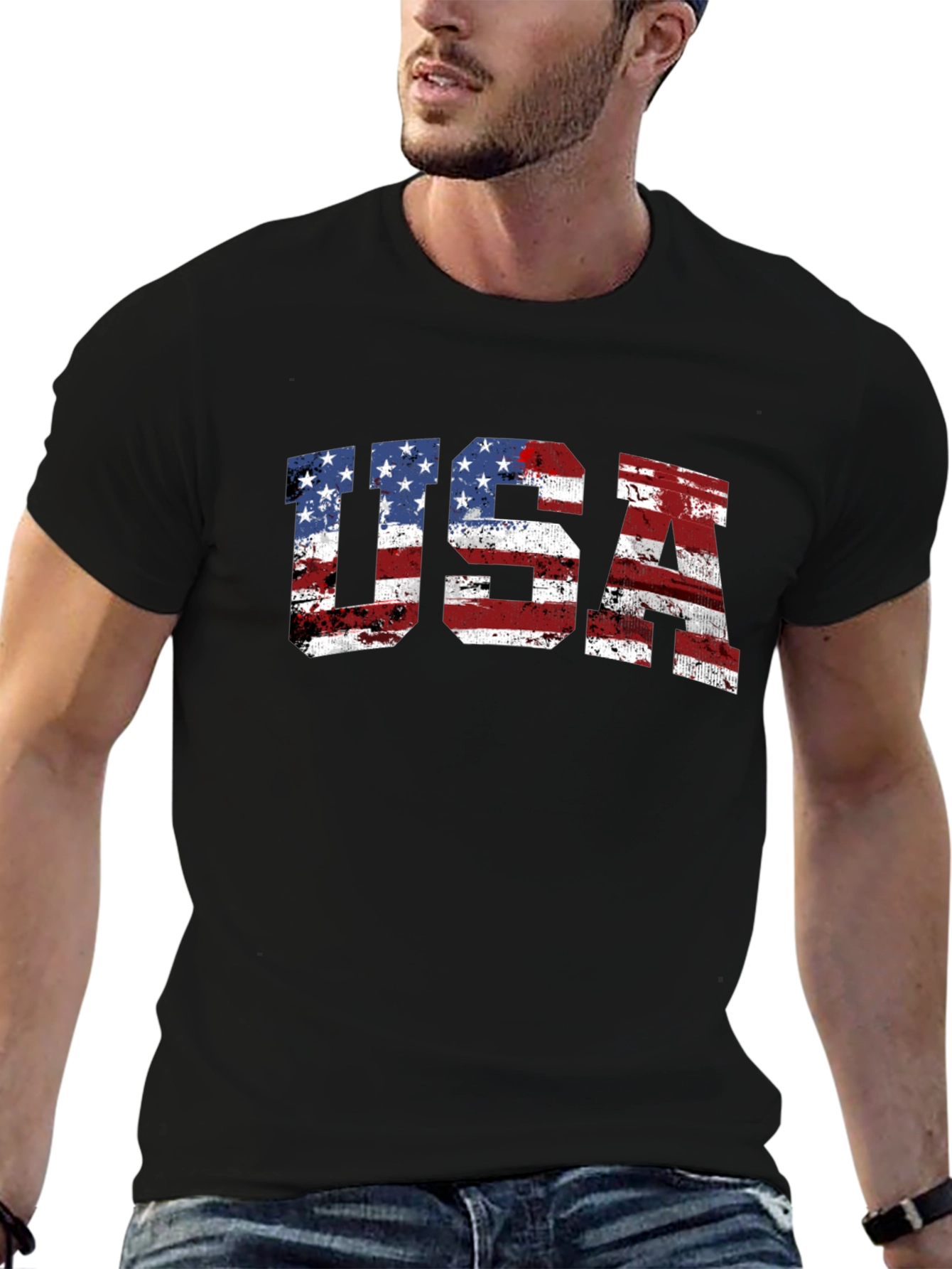 USA Flag Graphic T-Shirt - Patriotic Pride