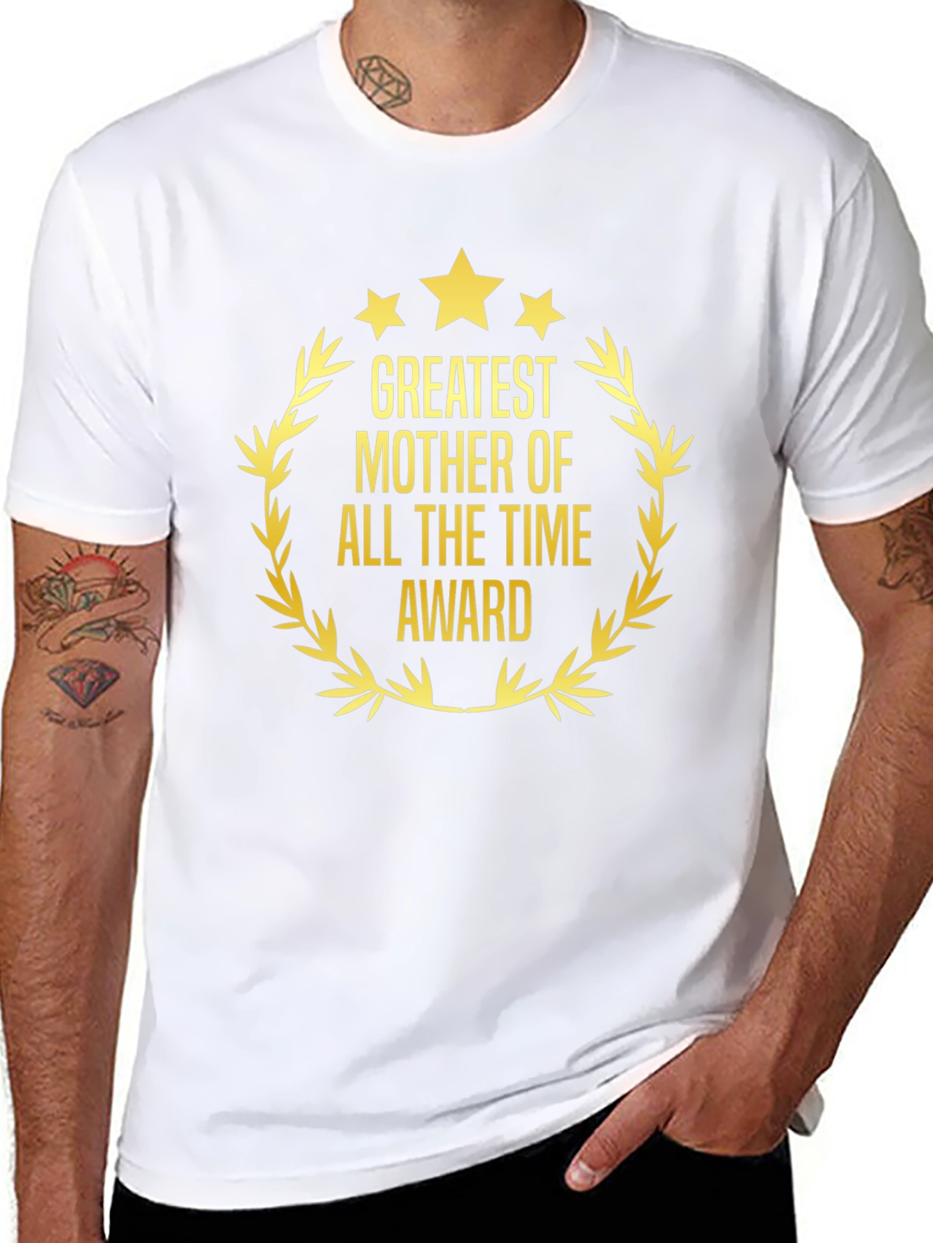 Greatest Mother Award T-Shirt - Black Cotton Tee