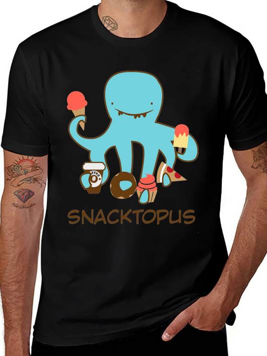 Snacktopus Graphic T-Shirt - Funny Octopus Tee