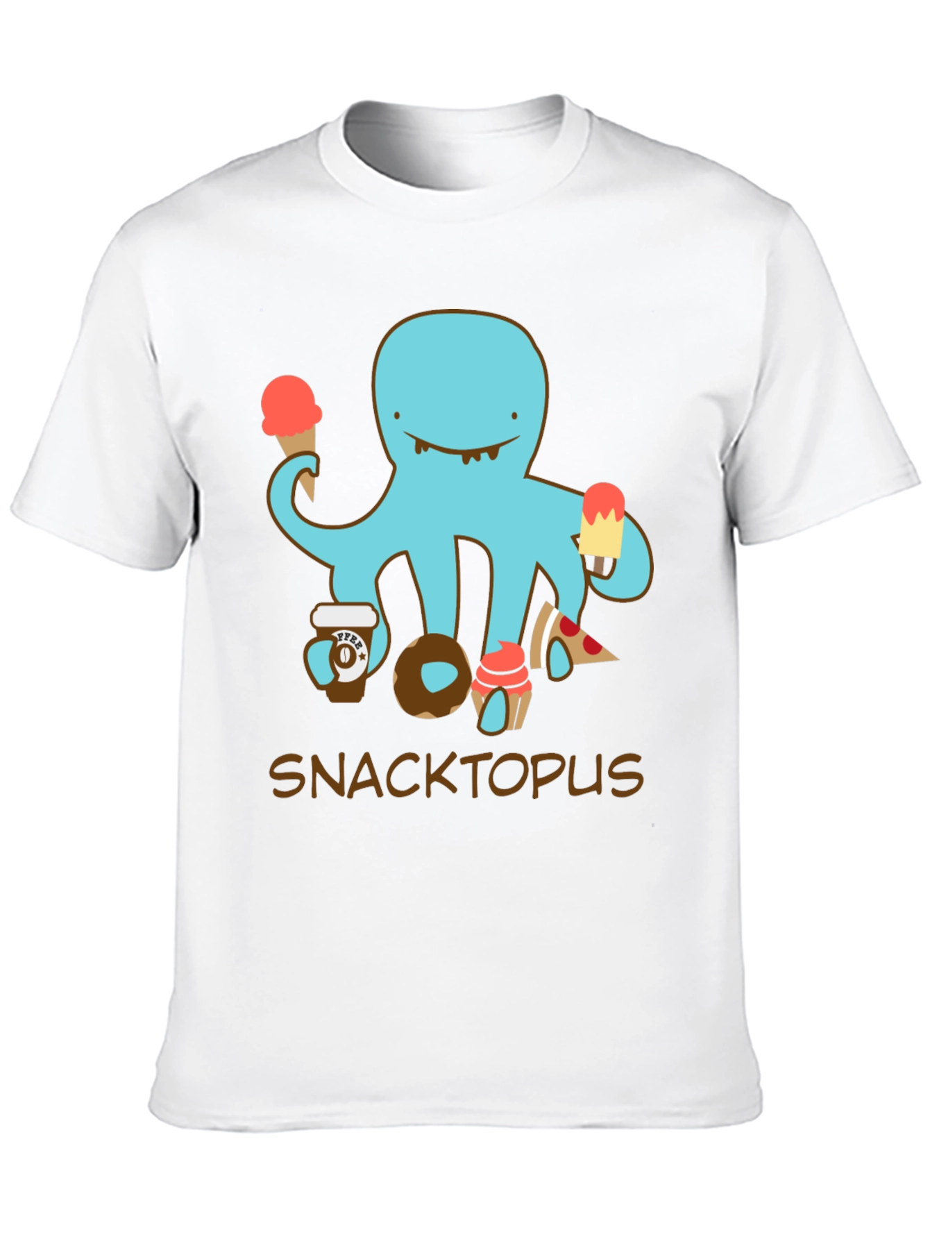 Snacktopus Graphic T-Shirt - Funny Octopus Tee