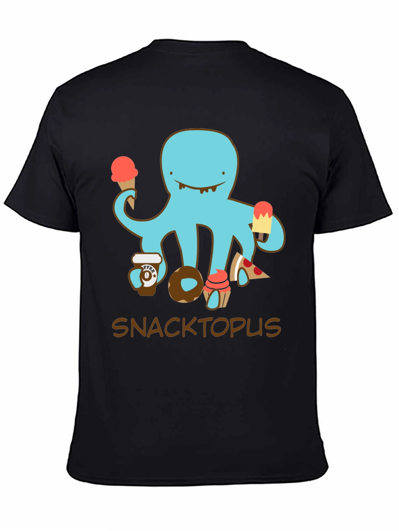 Snacktopus Graphic T-Shirt - Funny Octopus Tee