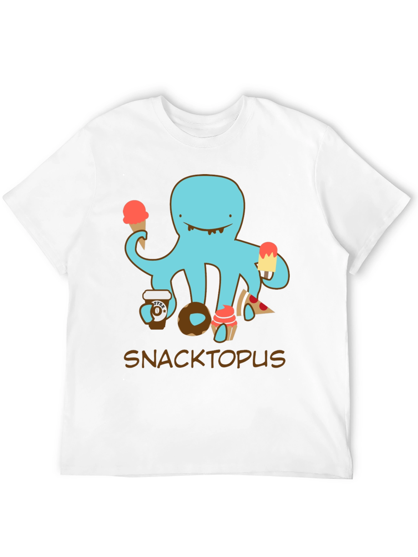 Snacktopus Graphic T-Shirt - Funny Octopus Tee