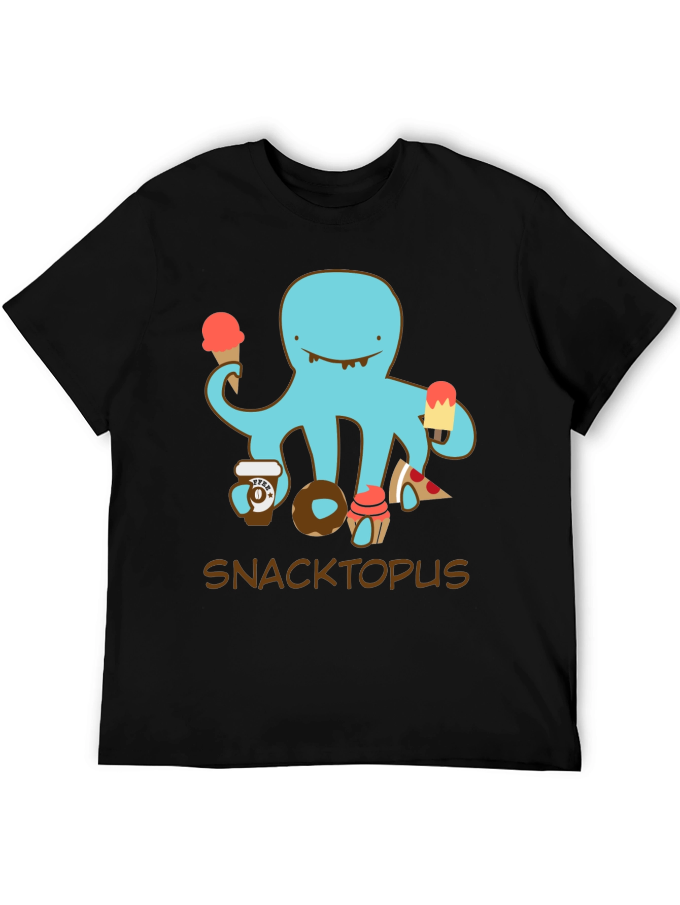 Snacktopus Graphic T-Shirt - Funny Octopus Tee