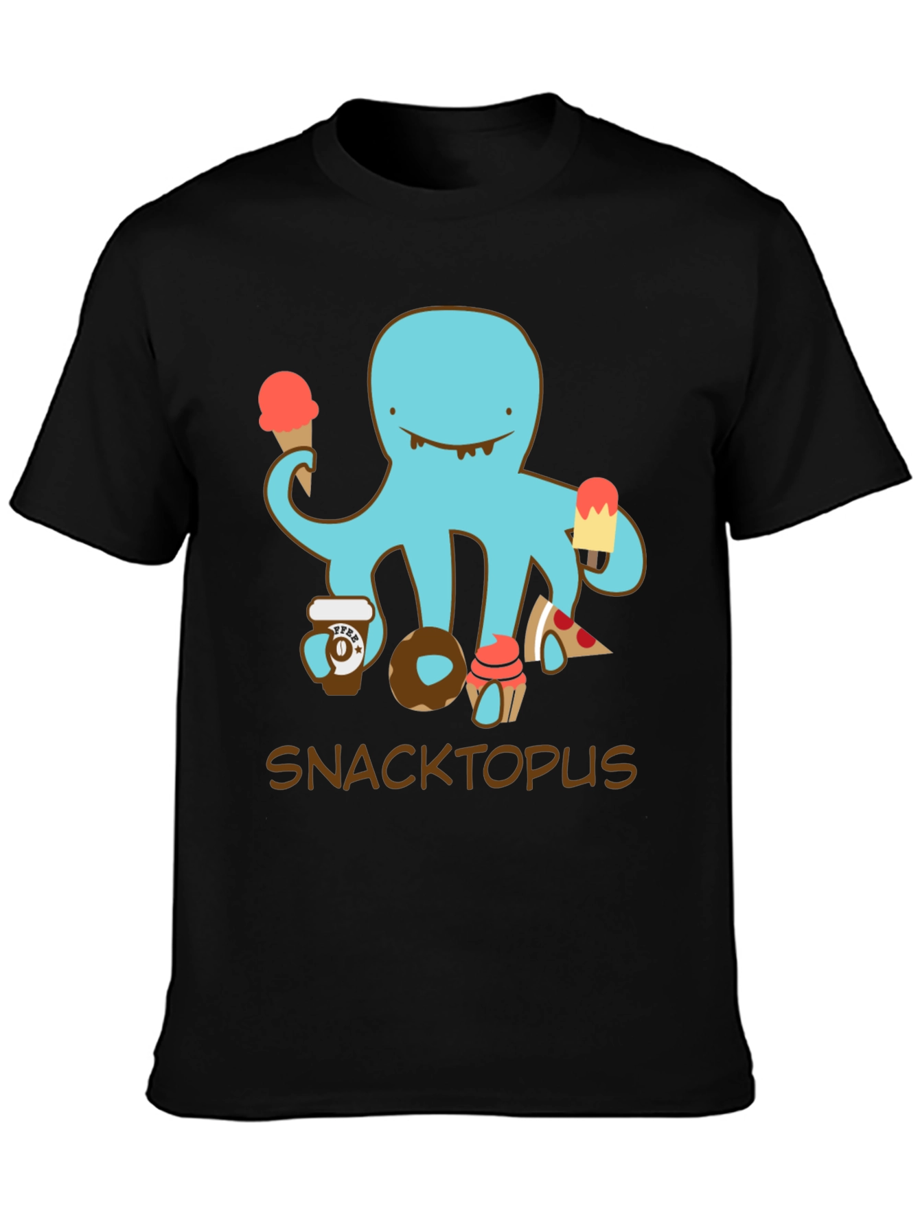 Snacktopus Graphic T-Shirt - Funny Octopus Tee