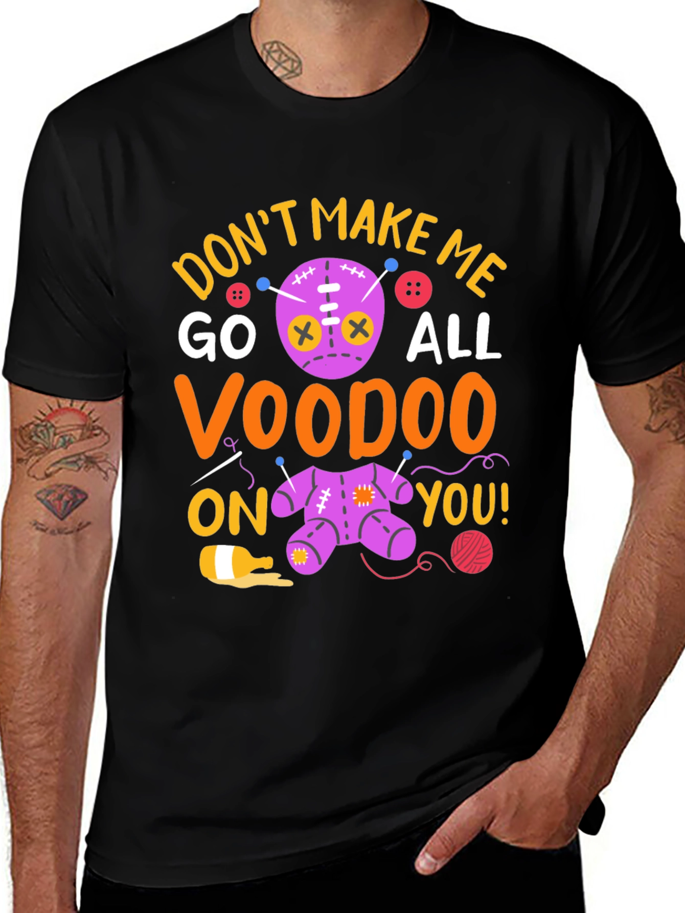 Voodoo Doll Graphic T-Shirt - Dont Make Me!