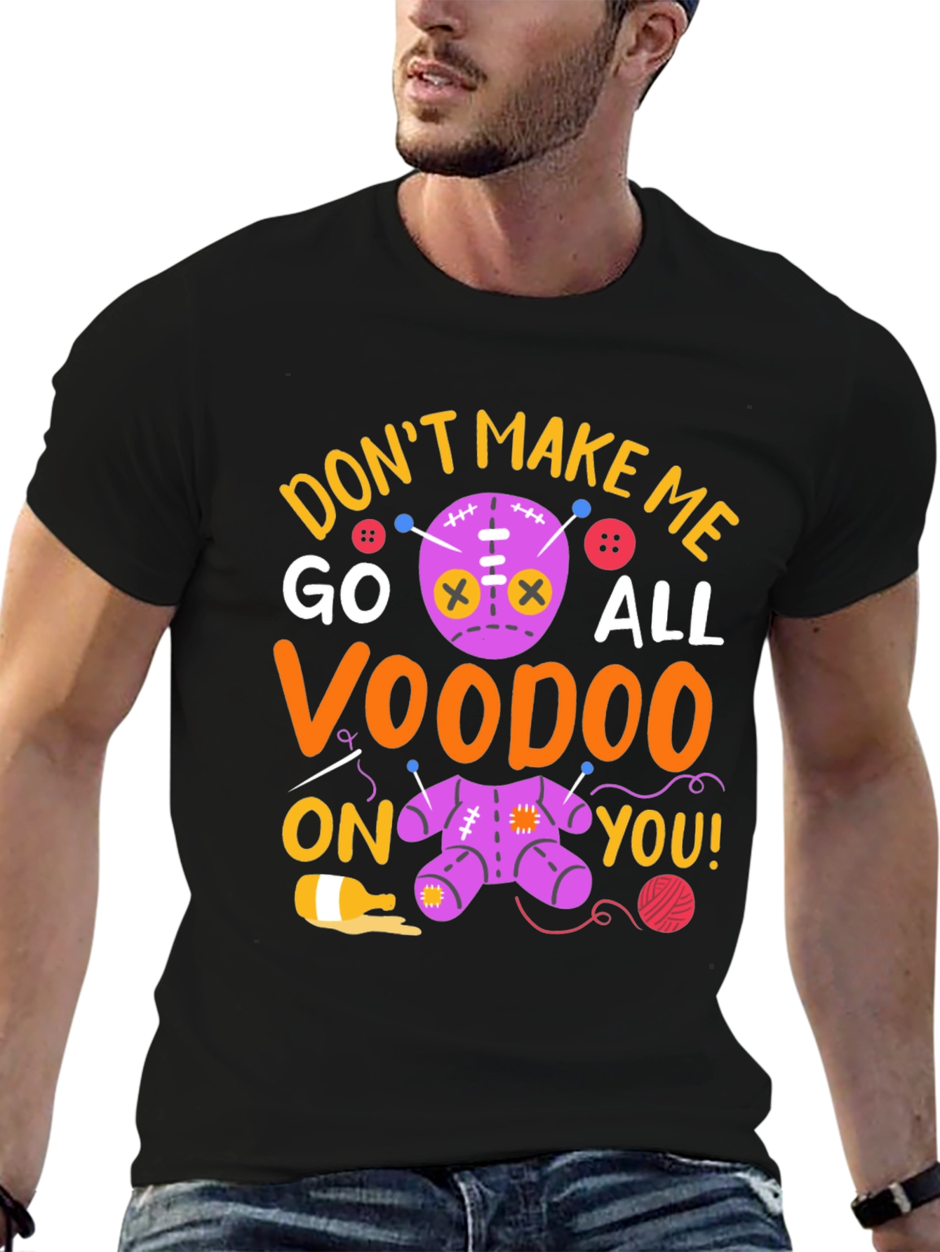 Voodoo Doll Graphic T-Shirt - Dont Make Me!