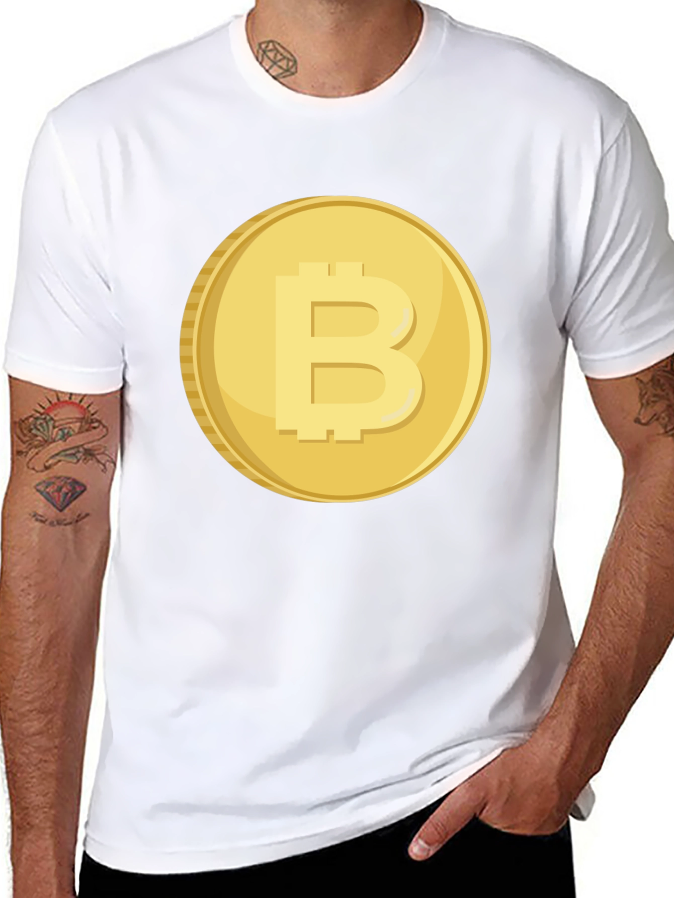 Bitcoin Cryptocurrency Black T-Shirt