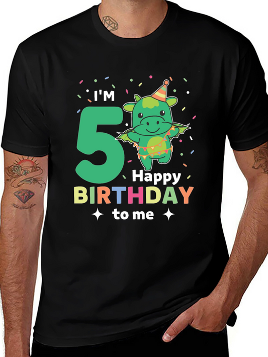 Im 5 Happy Birthday To Me Black T-Shirt