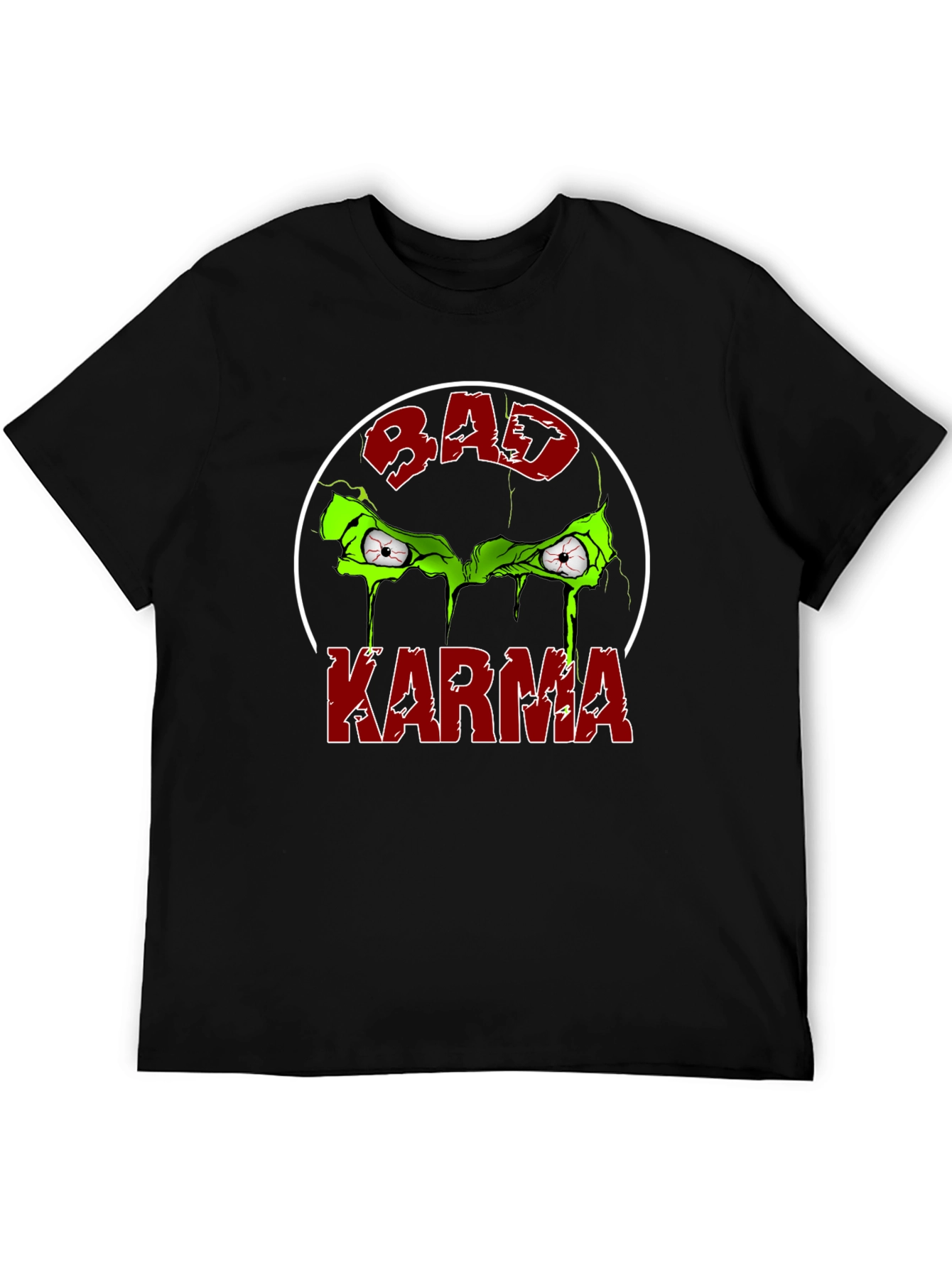 Bad Karma Graphic Tee - Round Design T-Shirt