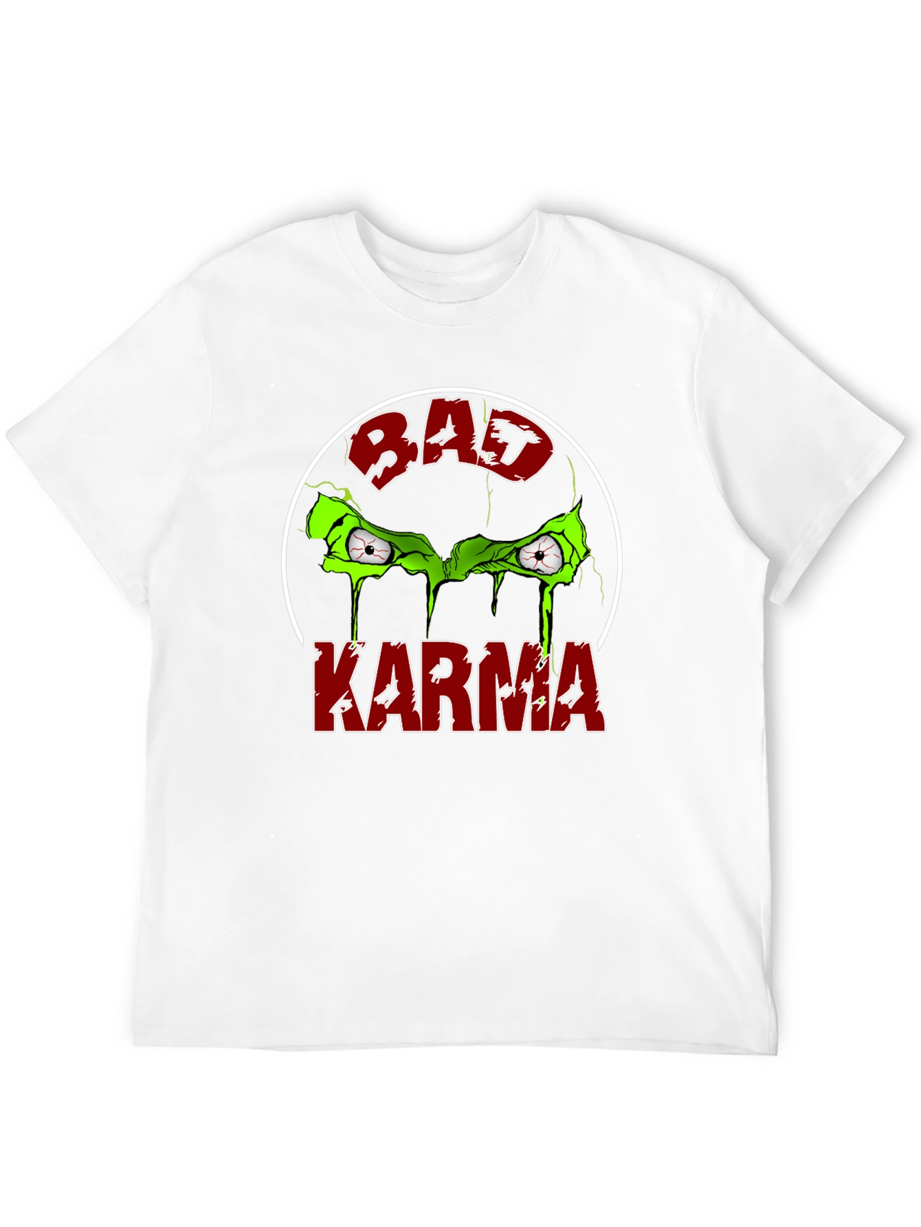 Bad Karma Graphic Tee - Round Design T-Shirt