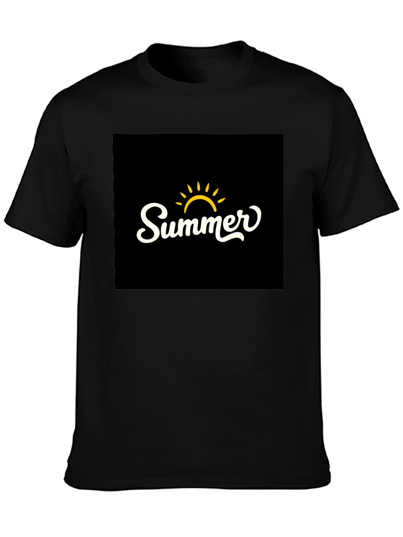 Summer Graphic Black T-Shirt