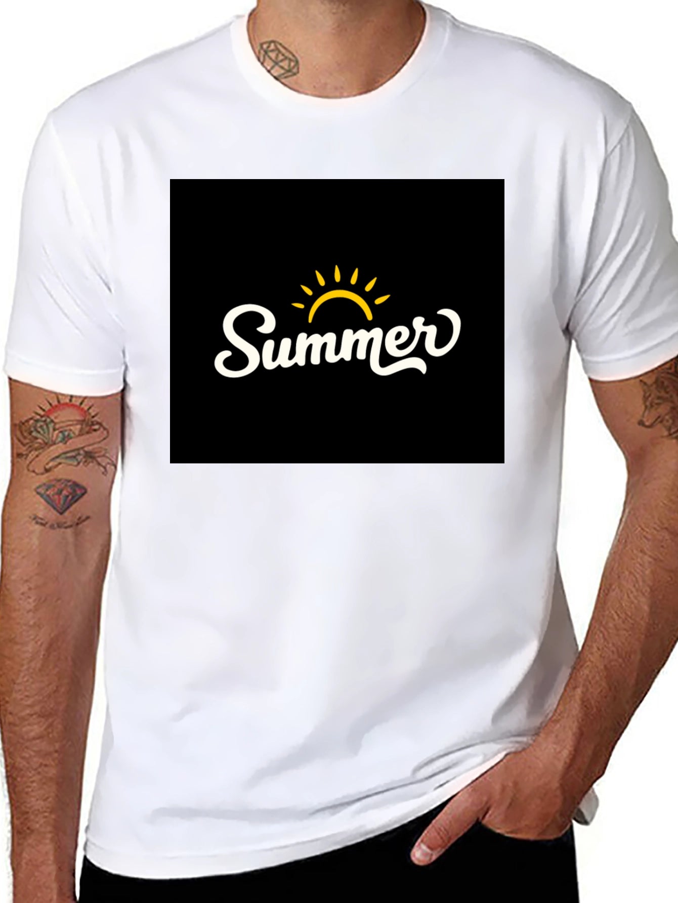 Summer Graphic Black T-Shirt
