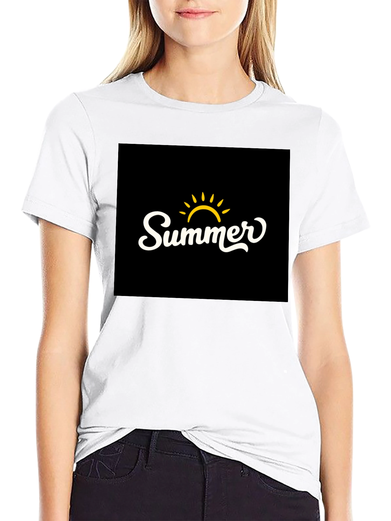 Summer Graphic Black T-Shirt