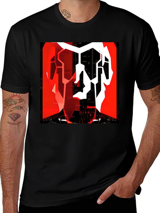 Abstract Geometric Graphic Tee - Modern Streetwear