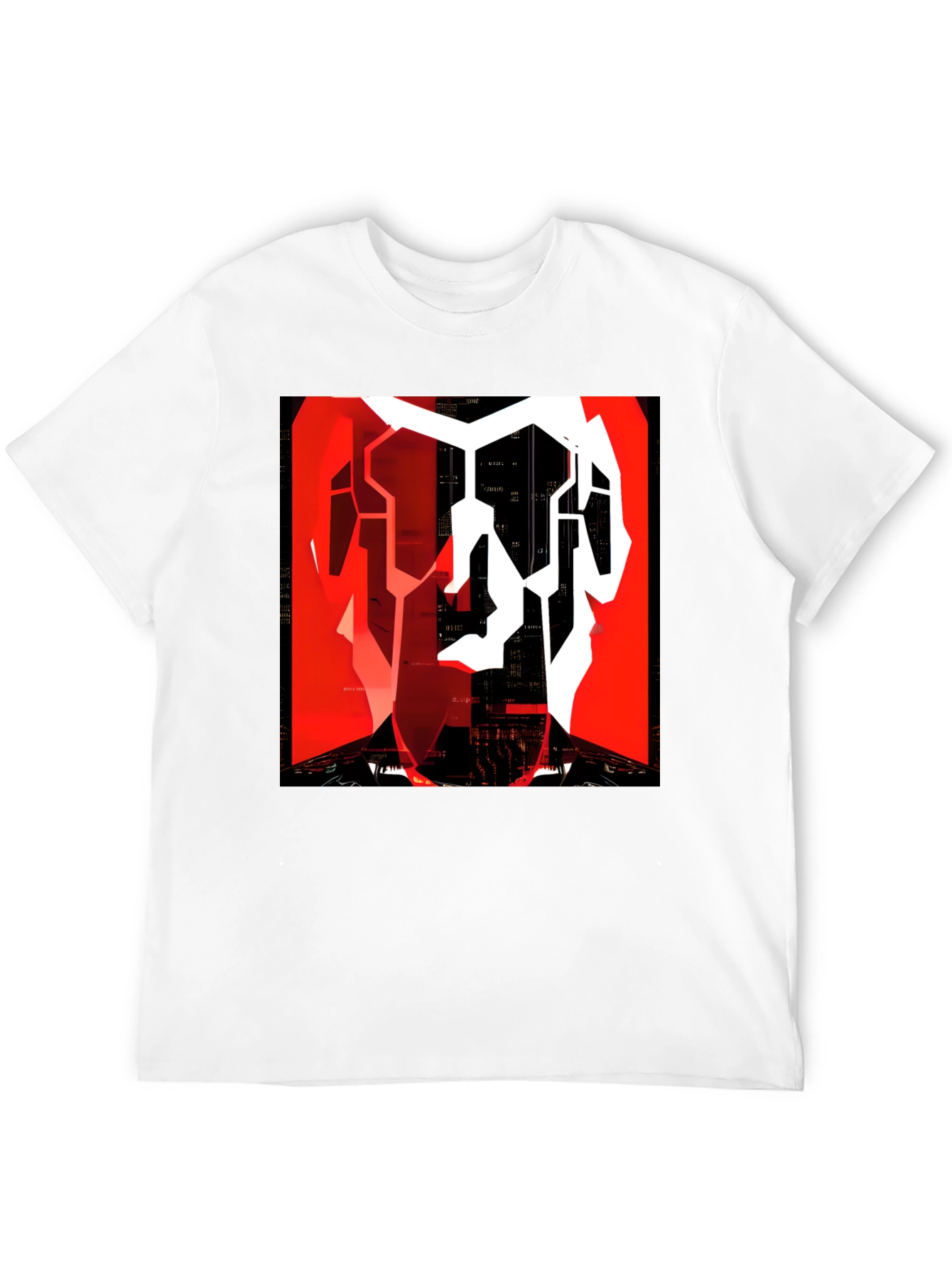 Abstract Geometric Graphic Tee - Modern Streetwear