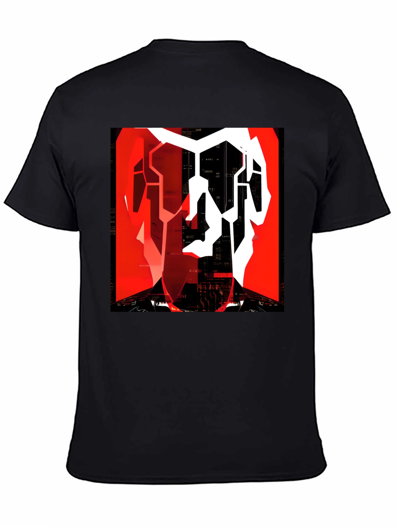 Abstract Geometric Graphic Tee - Modern Streetwear