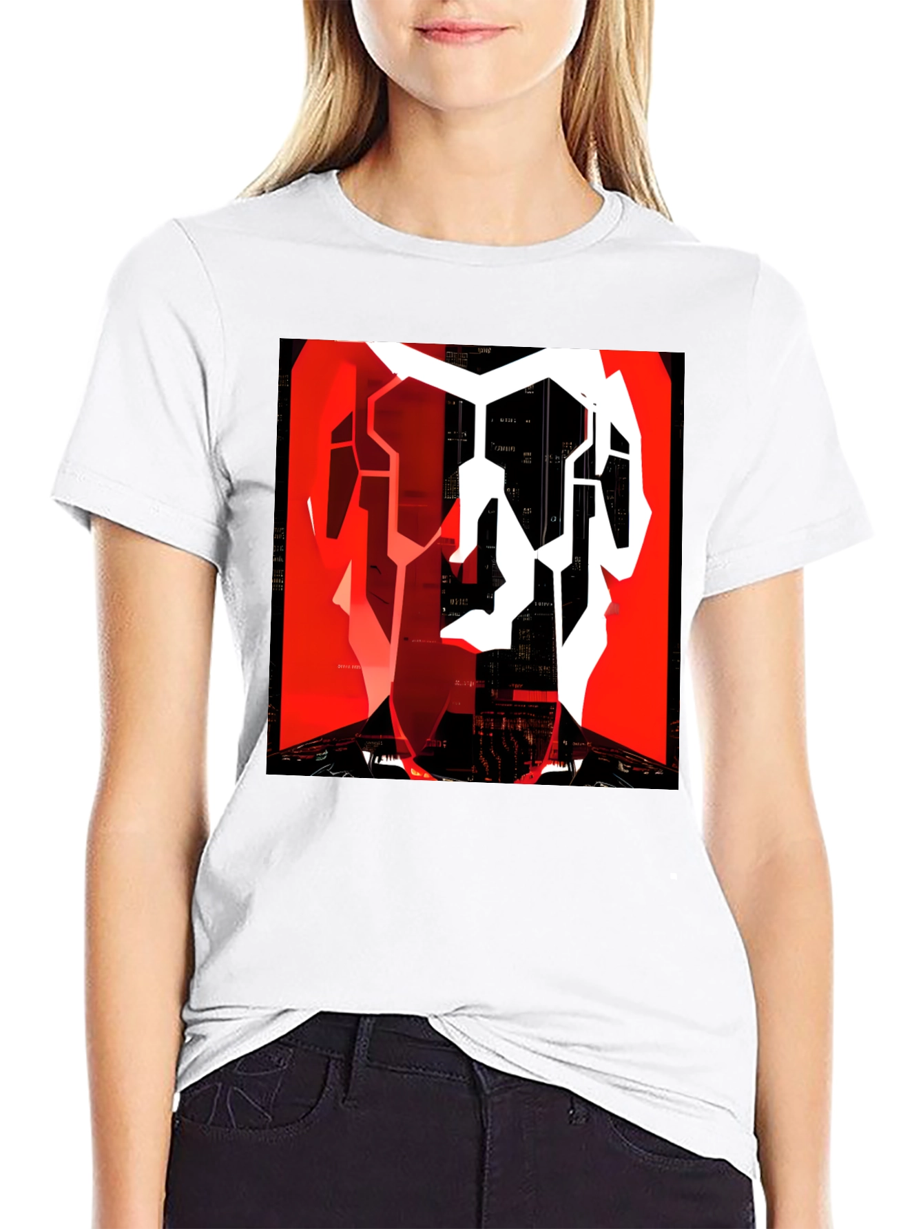 Abstract Geometric Graphic Tee - Modern Streetwear