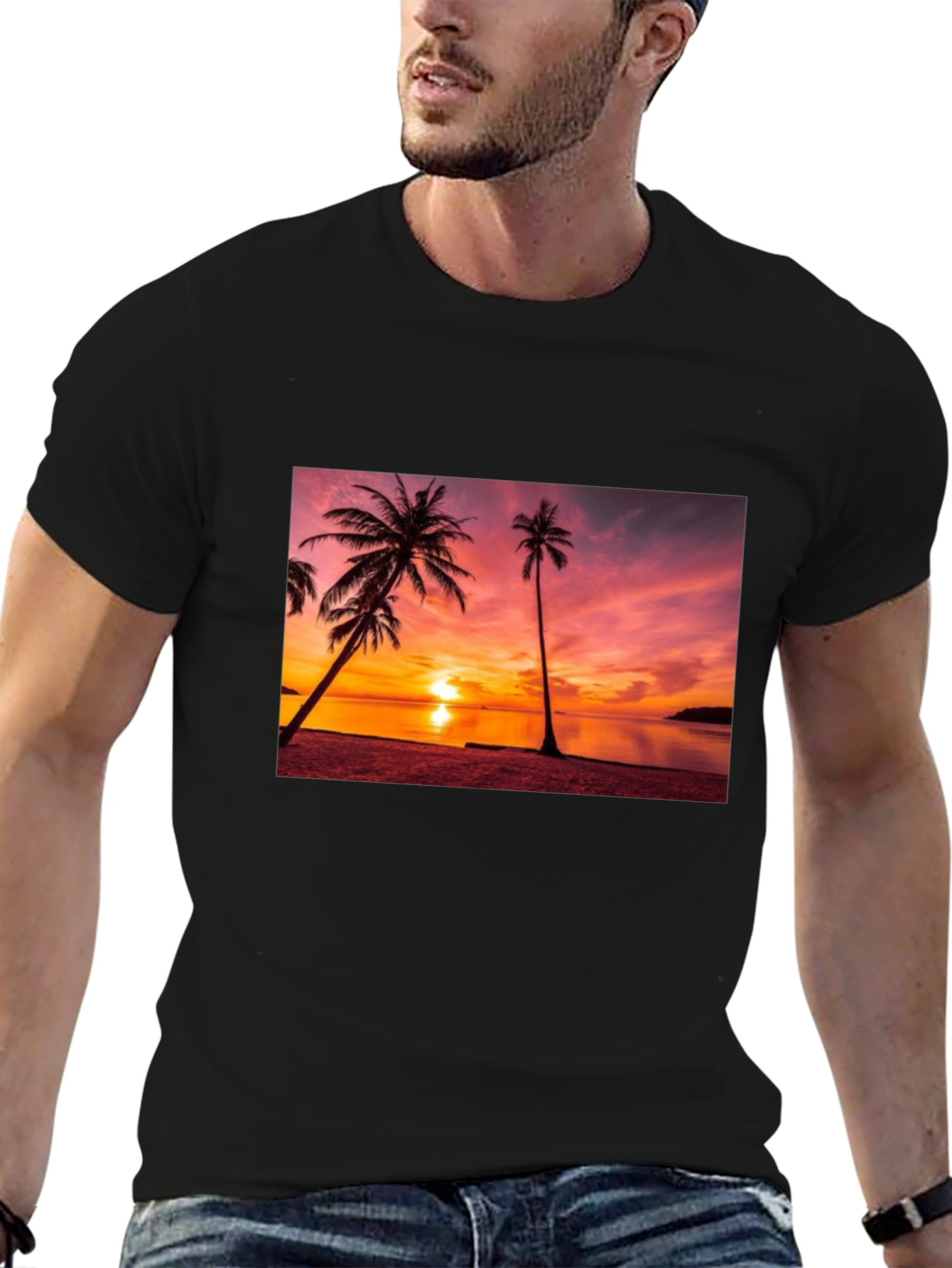 Sunset Beach Graphic Tee - Tropical Vibes