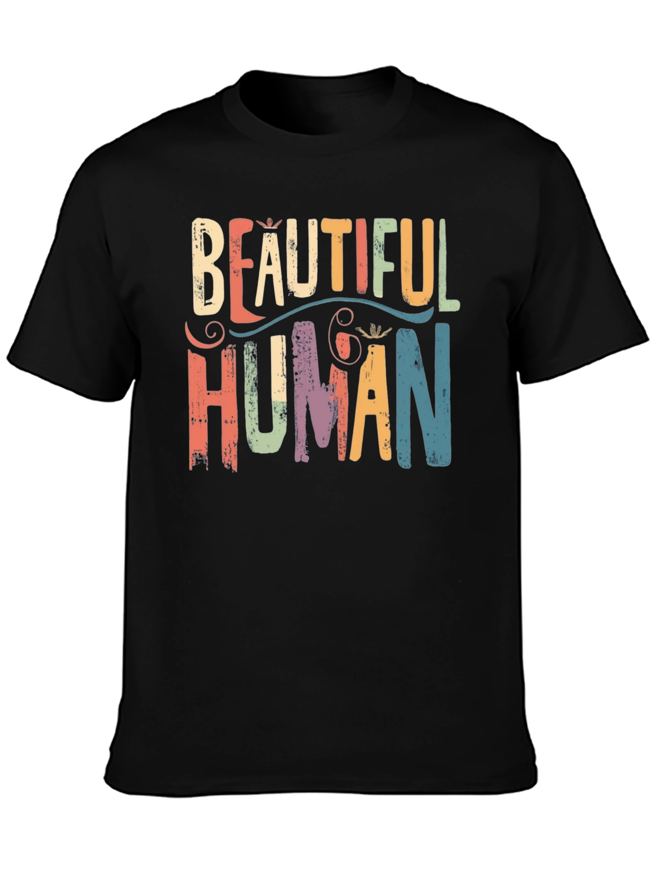 Beautiful Human Graphic Tee - Positive Message T-Shirt